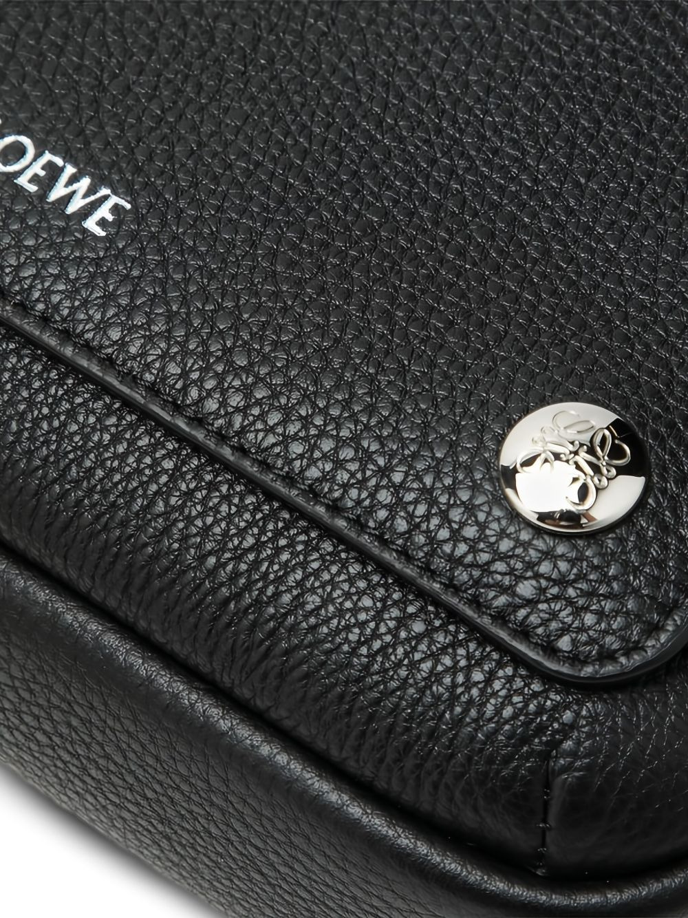 pebble-leather messenger bag - 3