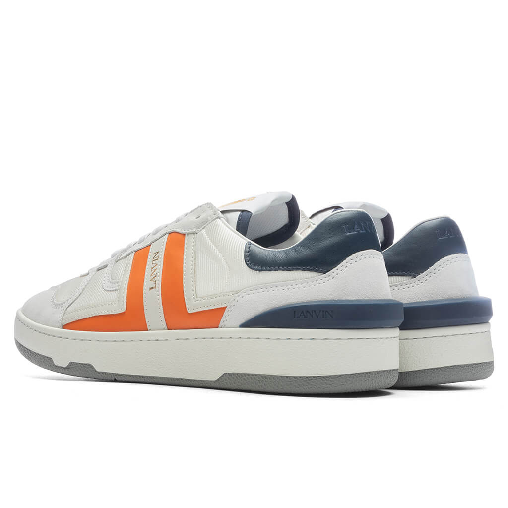 LANVIN CLAY LOW TOP SNEAKERS - NAVY BLUE/ORANGE - 3