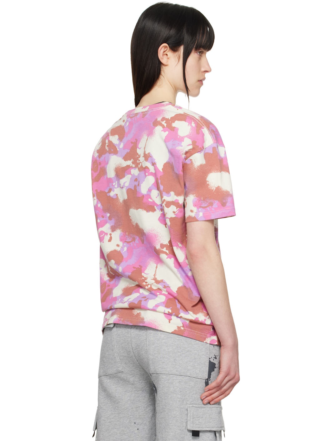 Pink Map Camo Oversized T-shirt - 3
