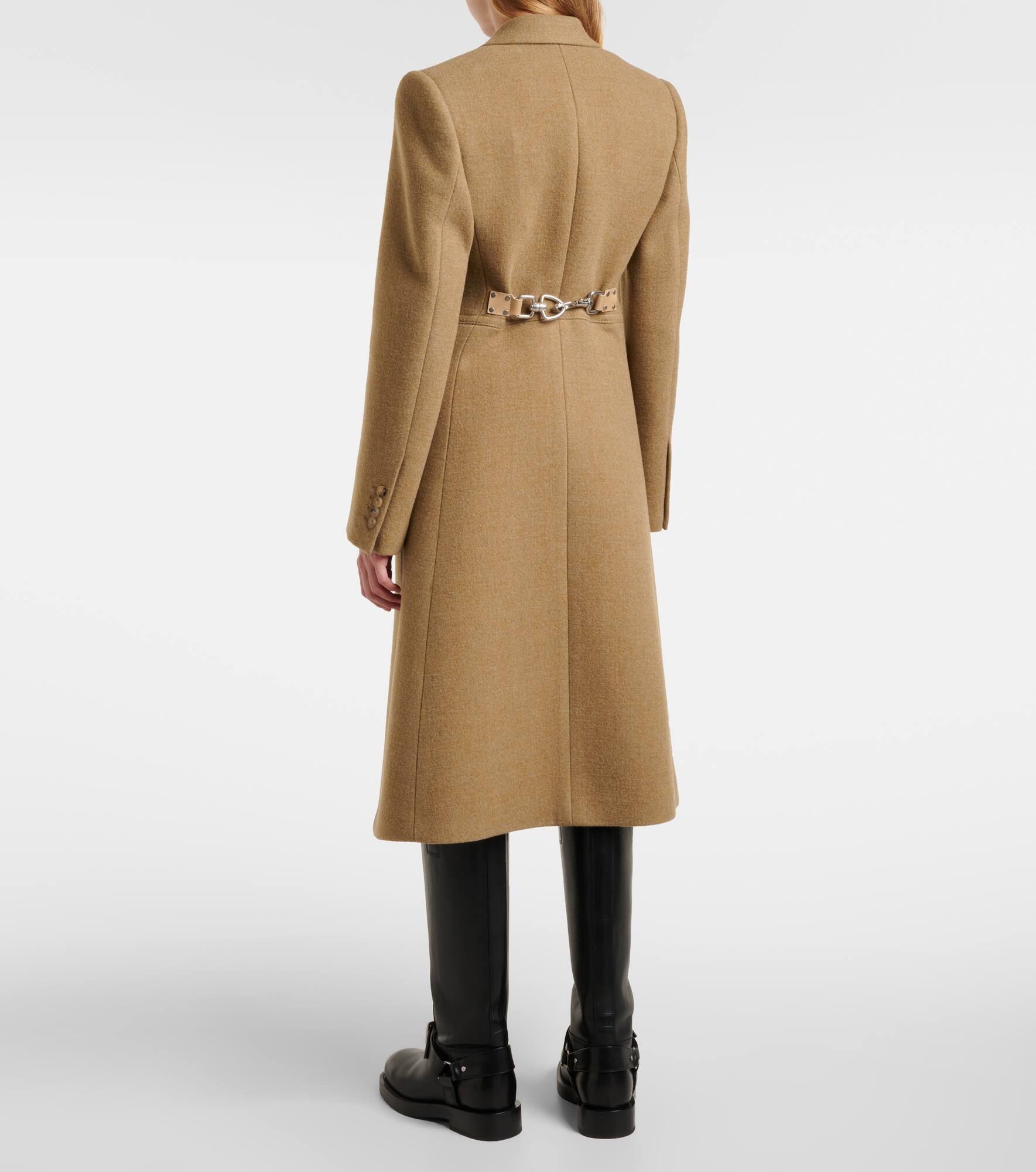 Single-breasted wool coat - 3