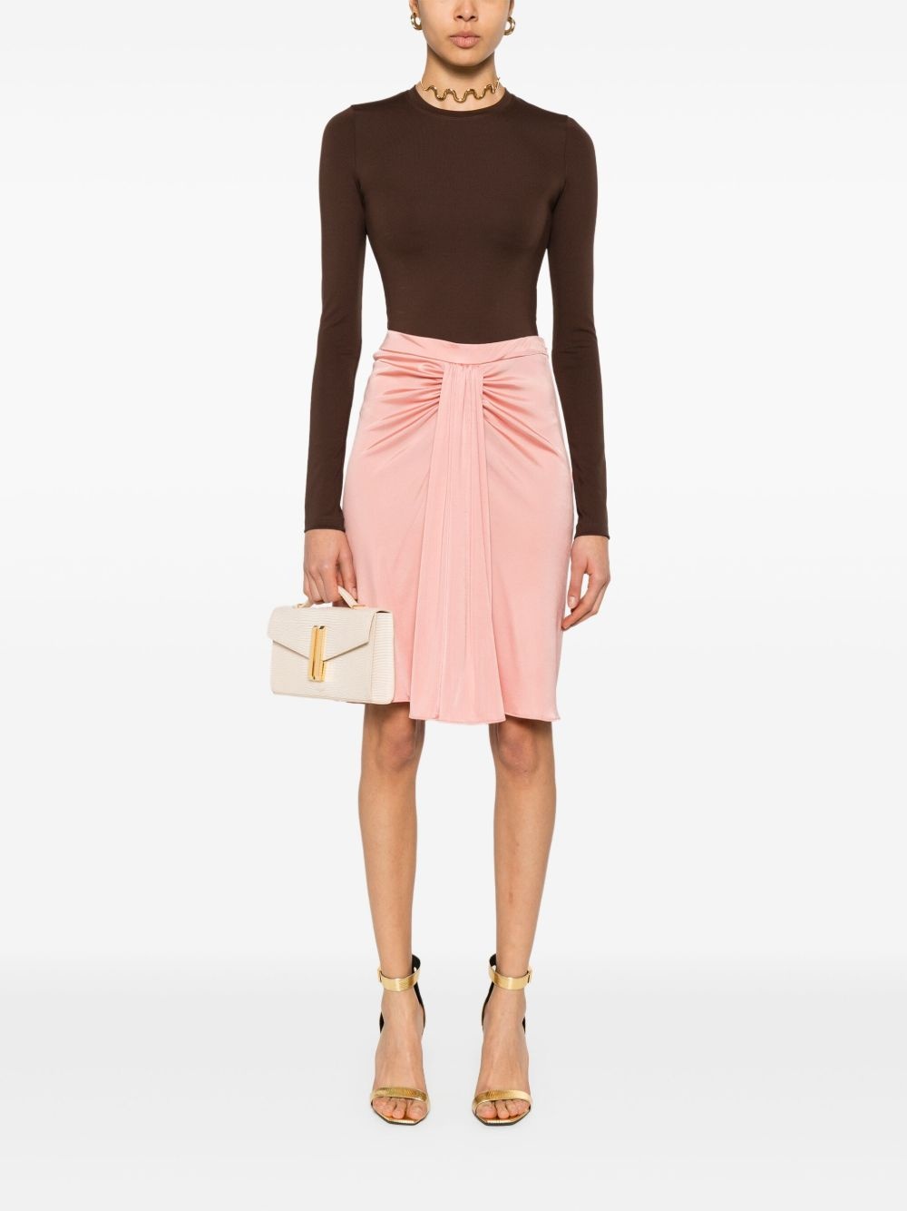draped-detail mini skirt - 2