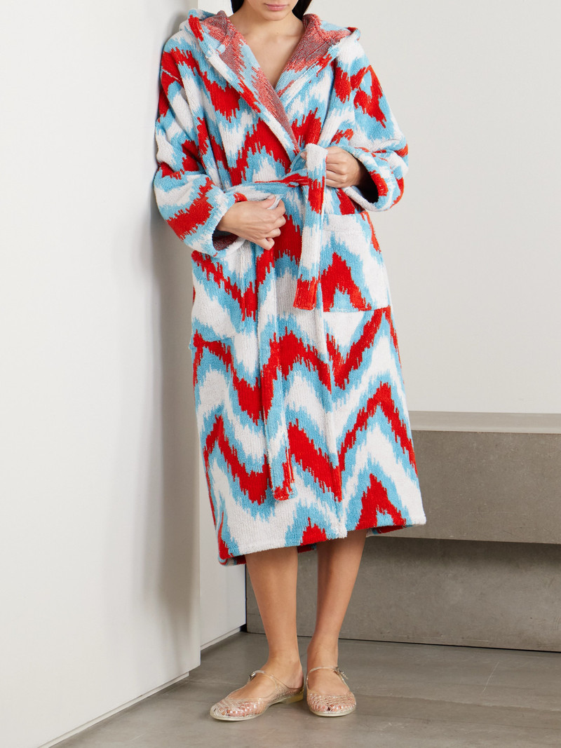 Missoni Belted Striped Cotton-terry Robe outlook