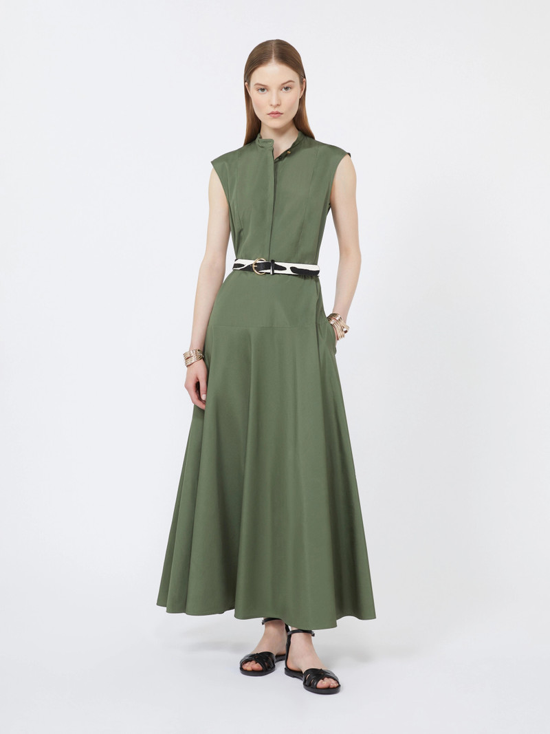 Max Mara GESTO Cotton poplin circle dress - KAKI outlook