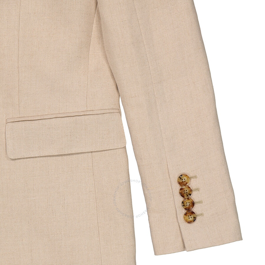 Burberry Ladies Loulou Oatmeal Single-Breasted Tailored Jacket - 7