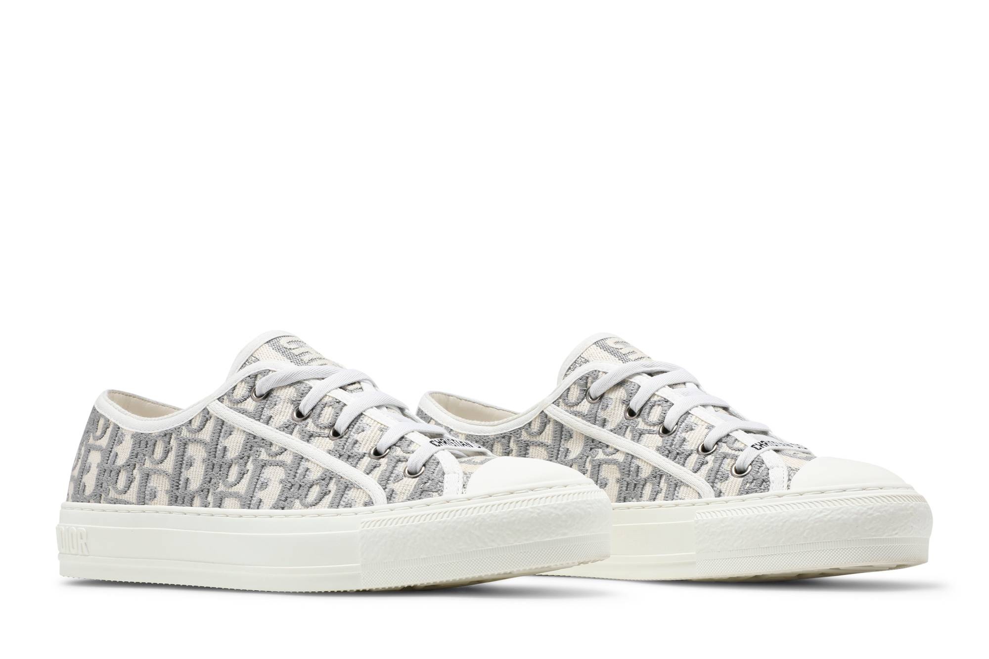 Dior Wmns Walk'N'Dior Embroidered Canvas Low 'Grey' - 8