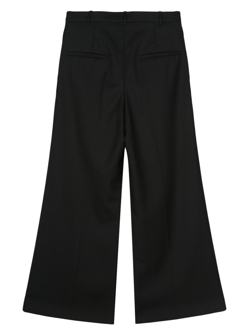 twill wide-leg trousers - 2