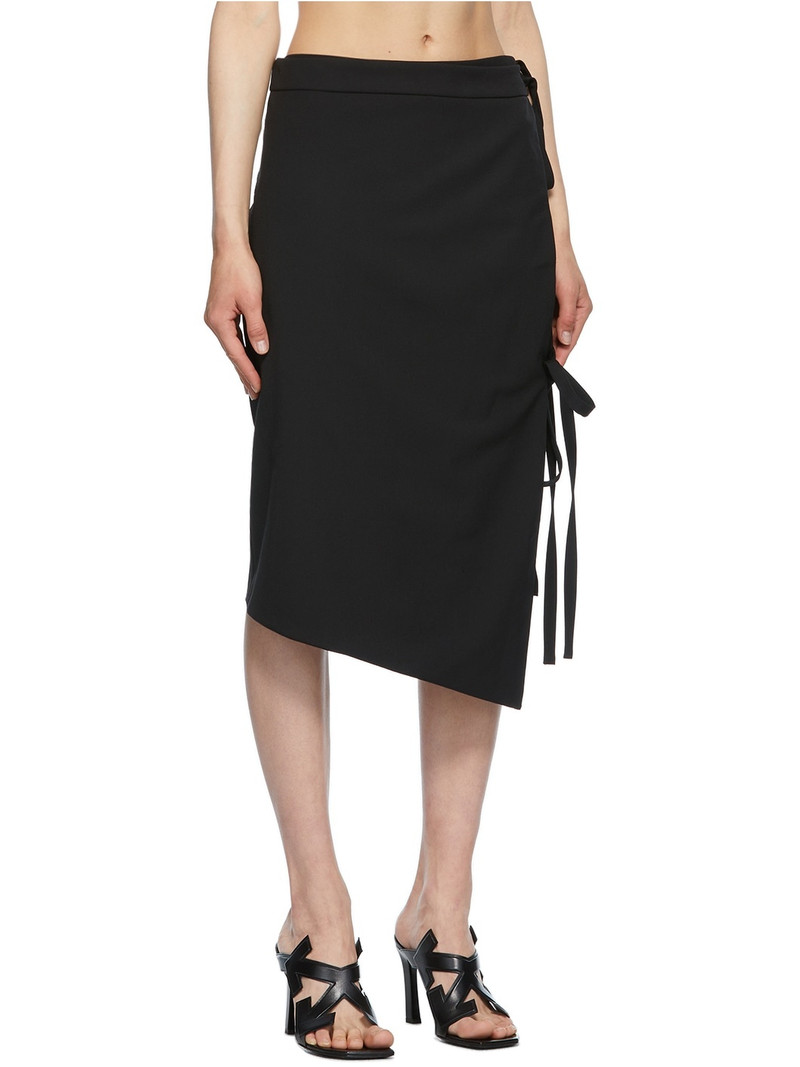 Off-White Black Formal Strings Midi Skirt outlook