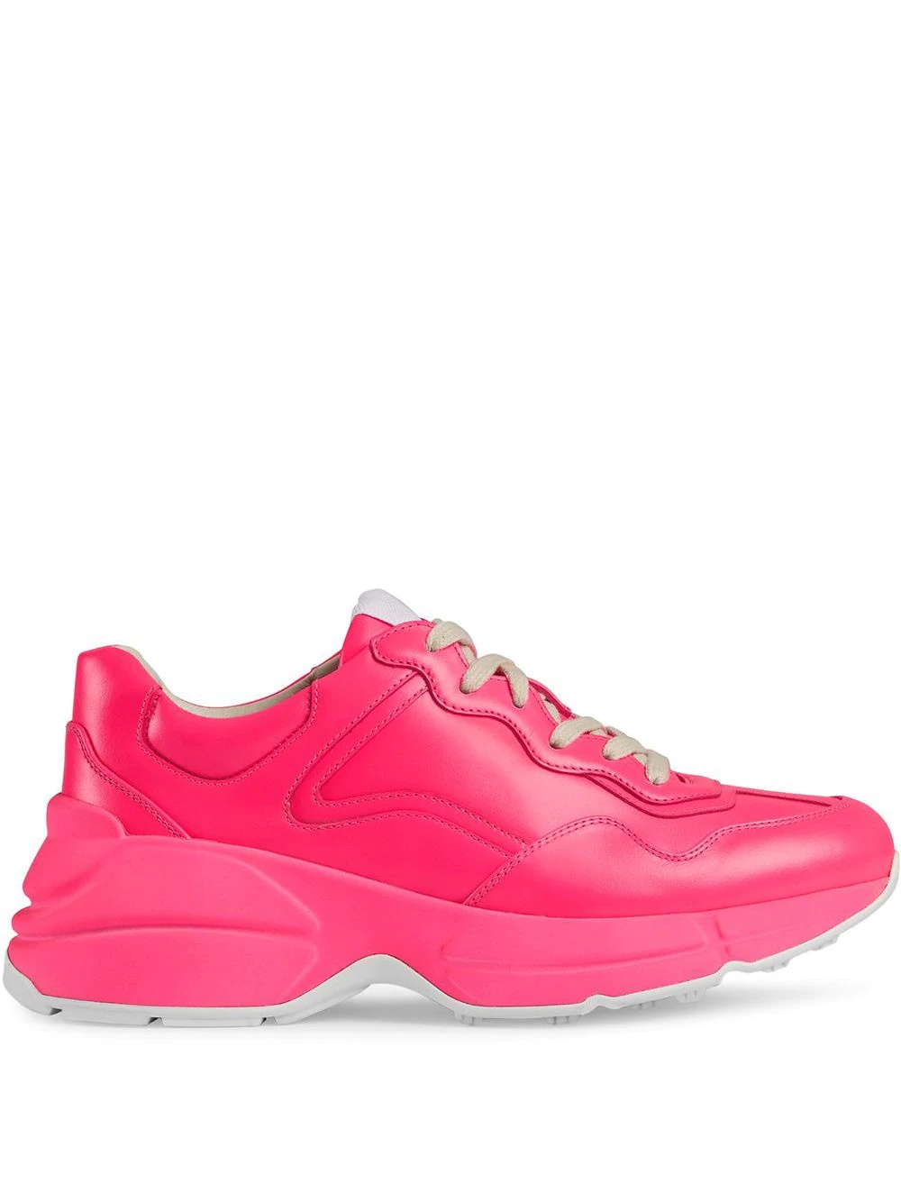 Rhyton fluorescent leather sneaker - 1