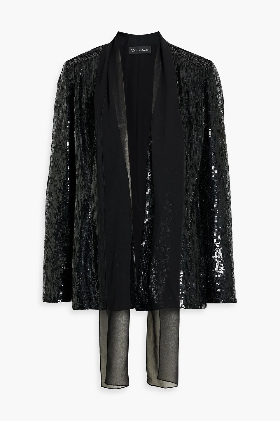 Sequined silk-chiffon blazer - 1