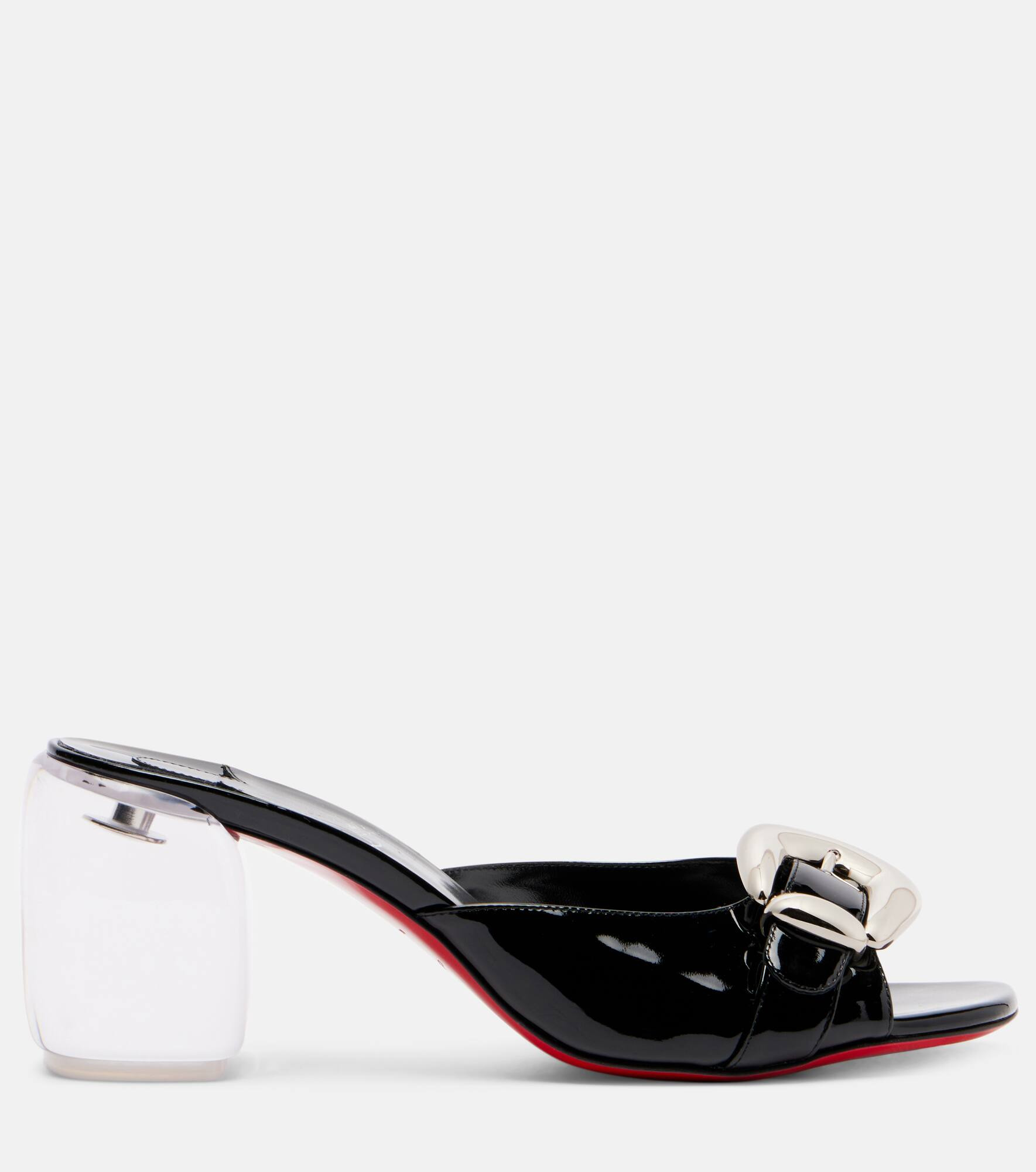 Minny Bubble 70 patent leather mules - 4