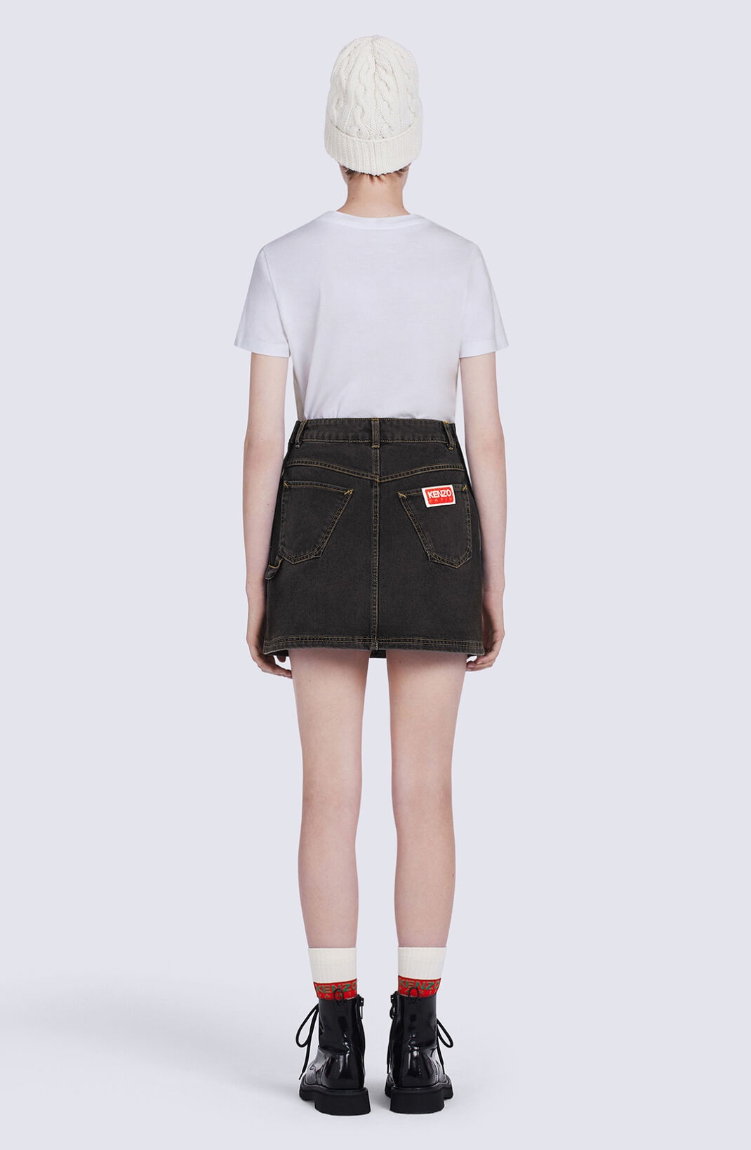 'BOKE FLOWER' denim miniskirt - 3