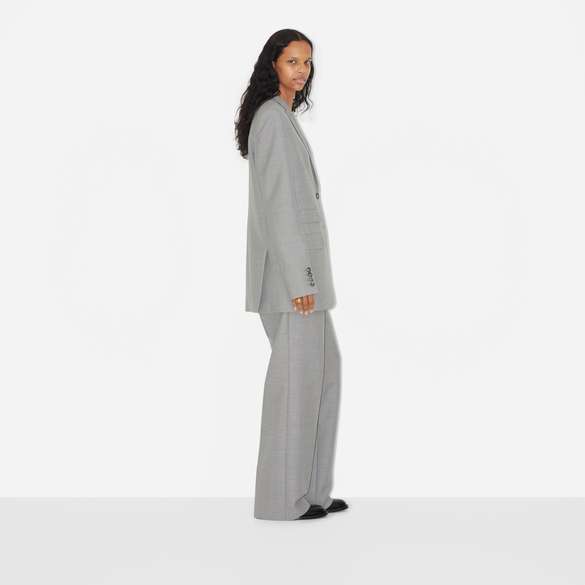 Wool Wide-leg Trousers - 3
