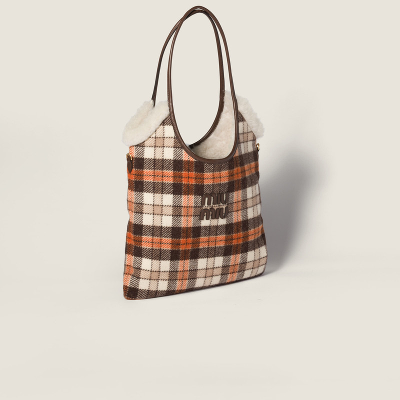 IVY plaid and shearling bag 3