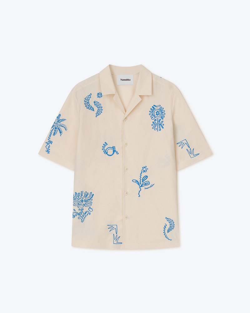 BODIL - Short sleeve shirt - Creme 1