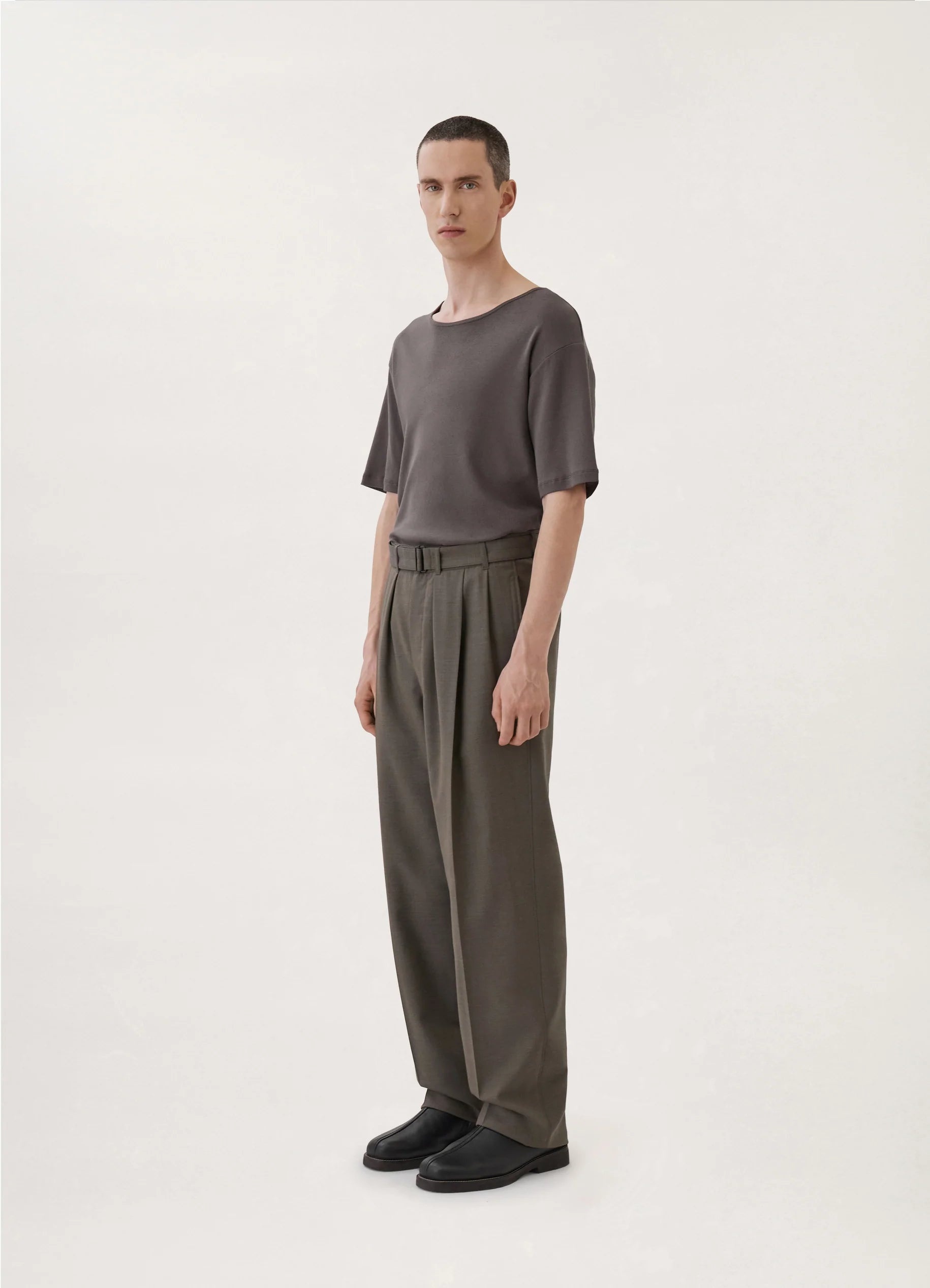 Lemaire LOOSE PLEATED PANTS TROPICAL POLY WOOL | lemaire