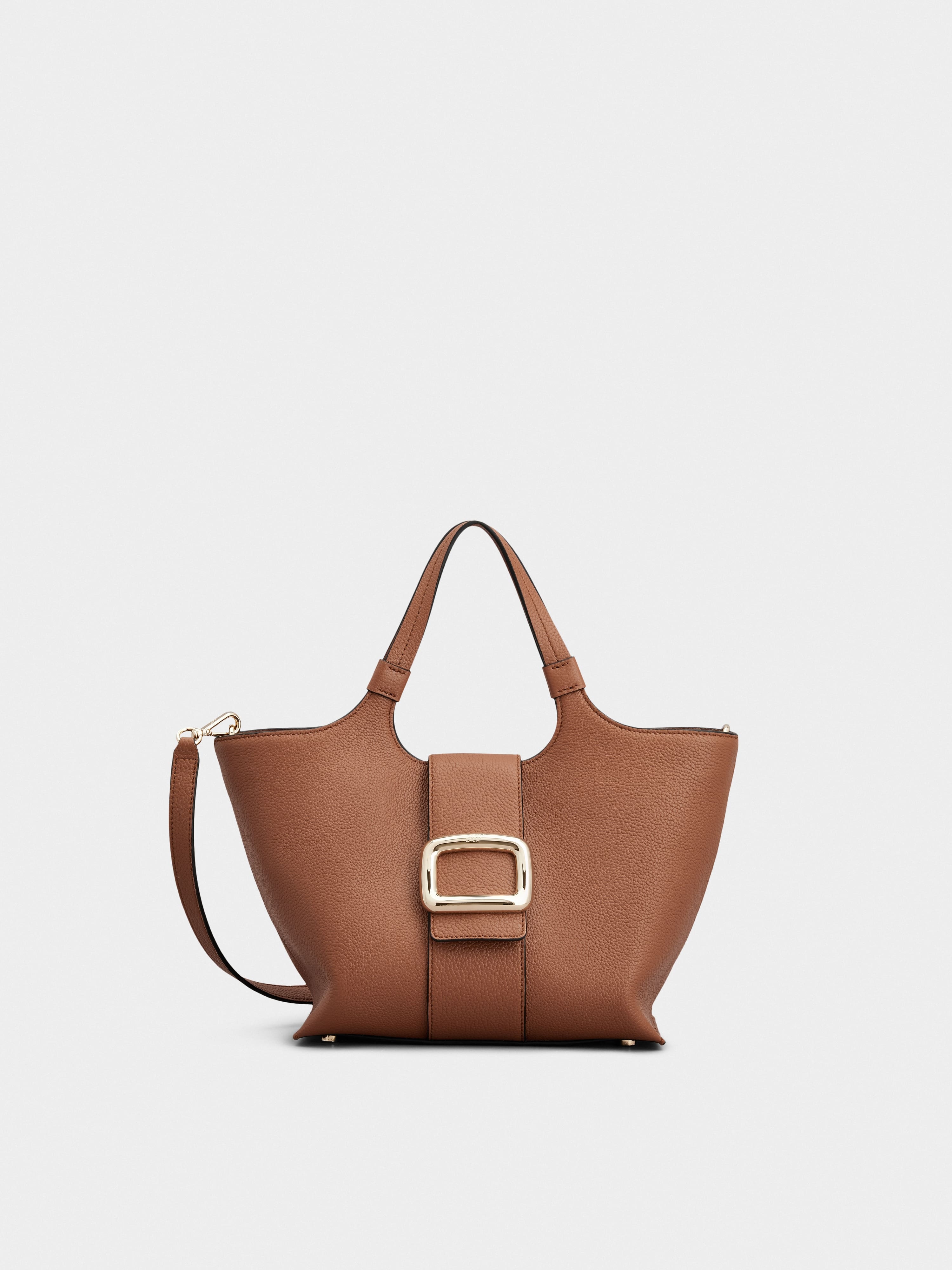 Viv' Choc Mini Shopping Bag in Leather - 1