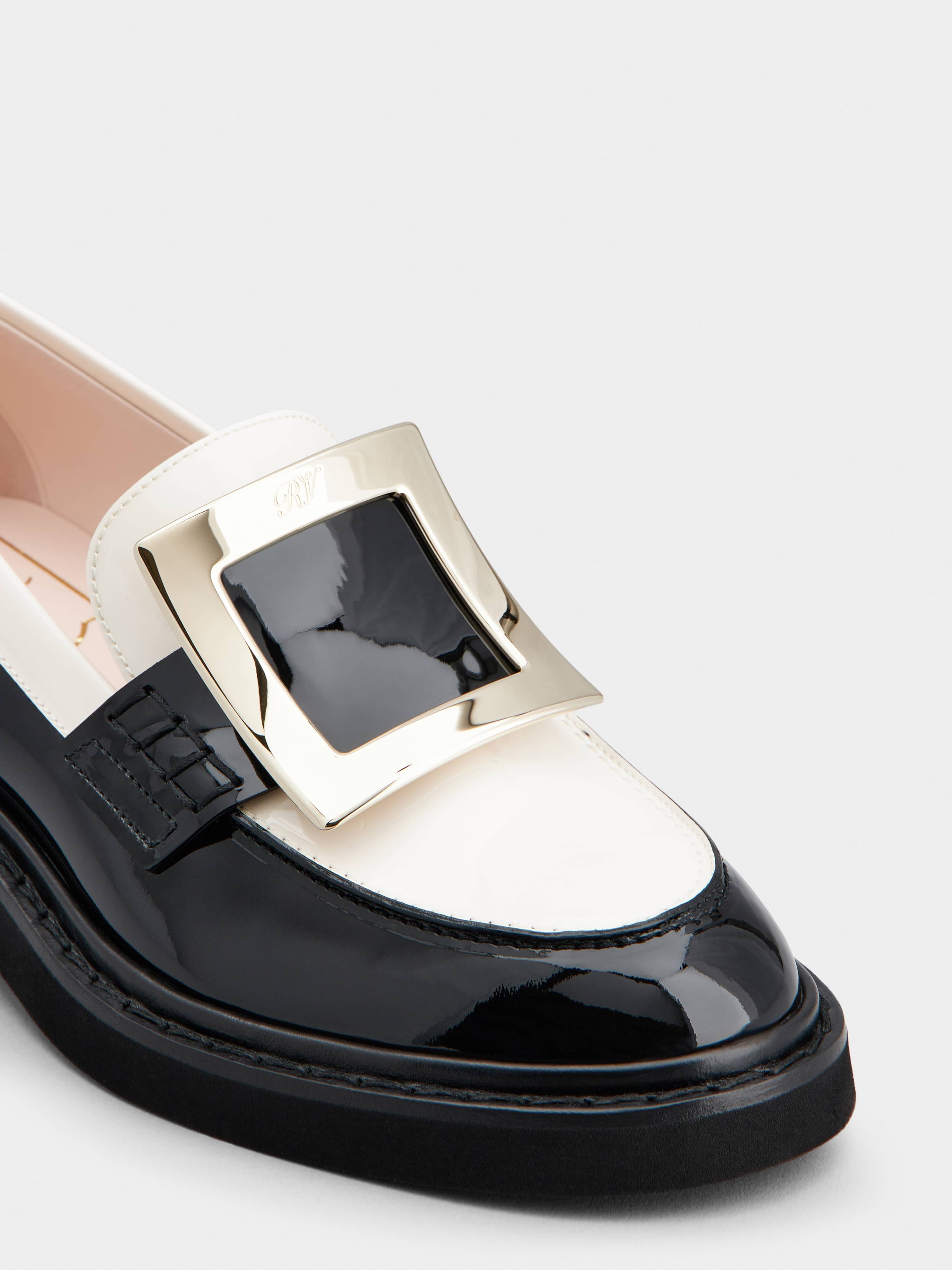 Viv' Rangers Metal Buckle Loafers in Patent Leather - 3