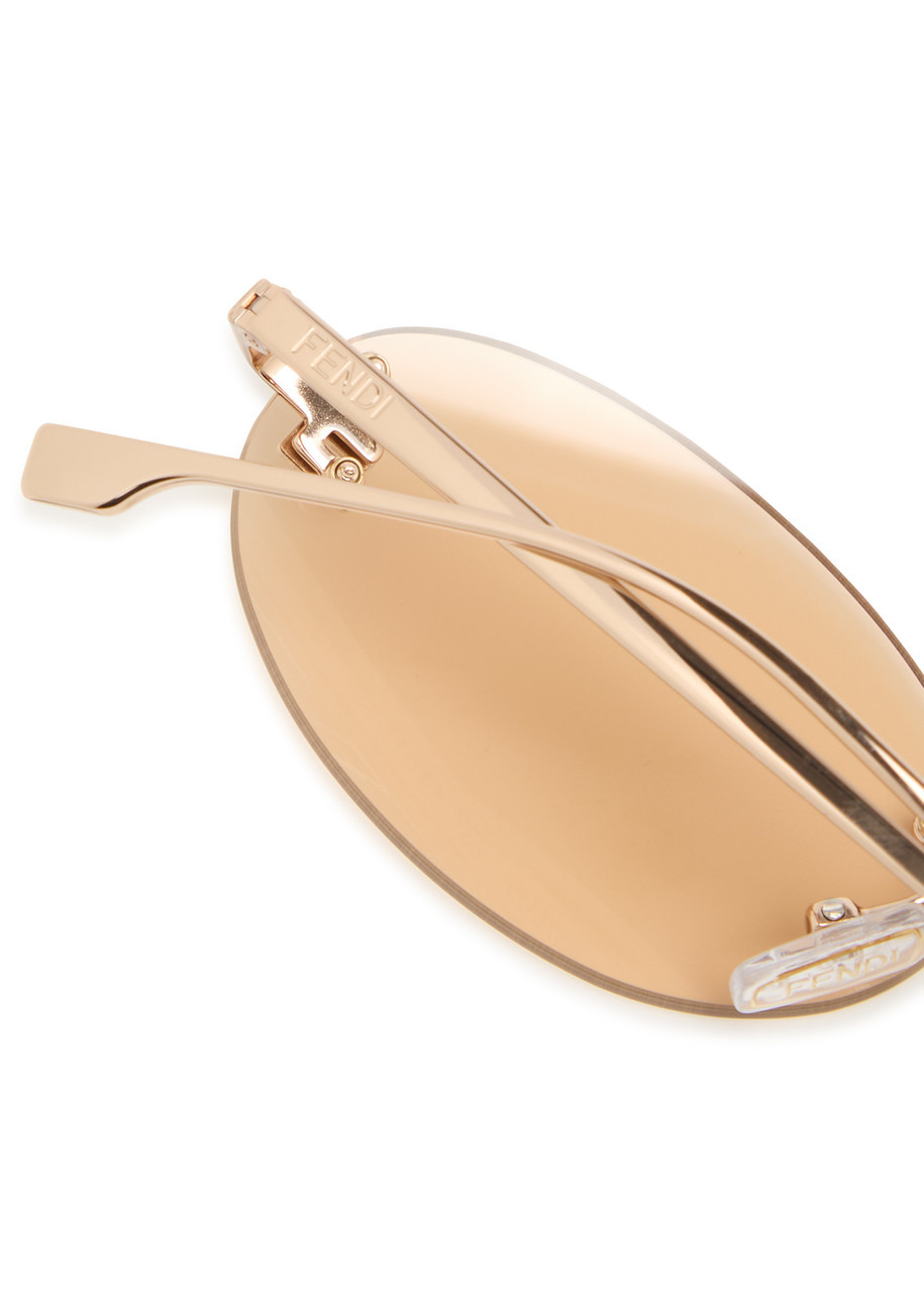Fendi Narrow Oval-frame Sunglasses - 3