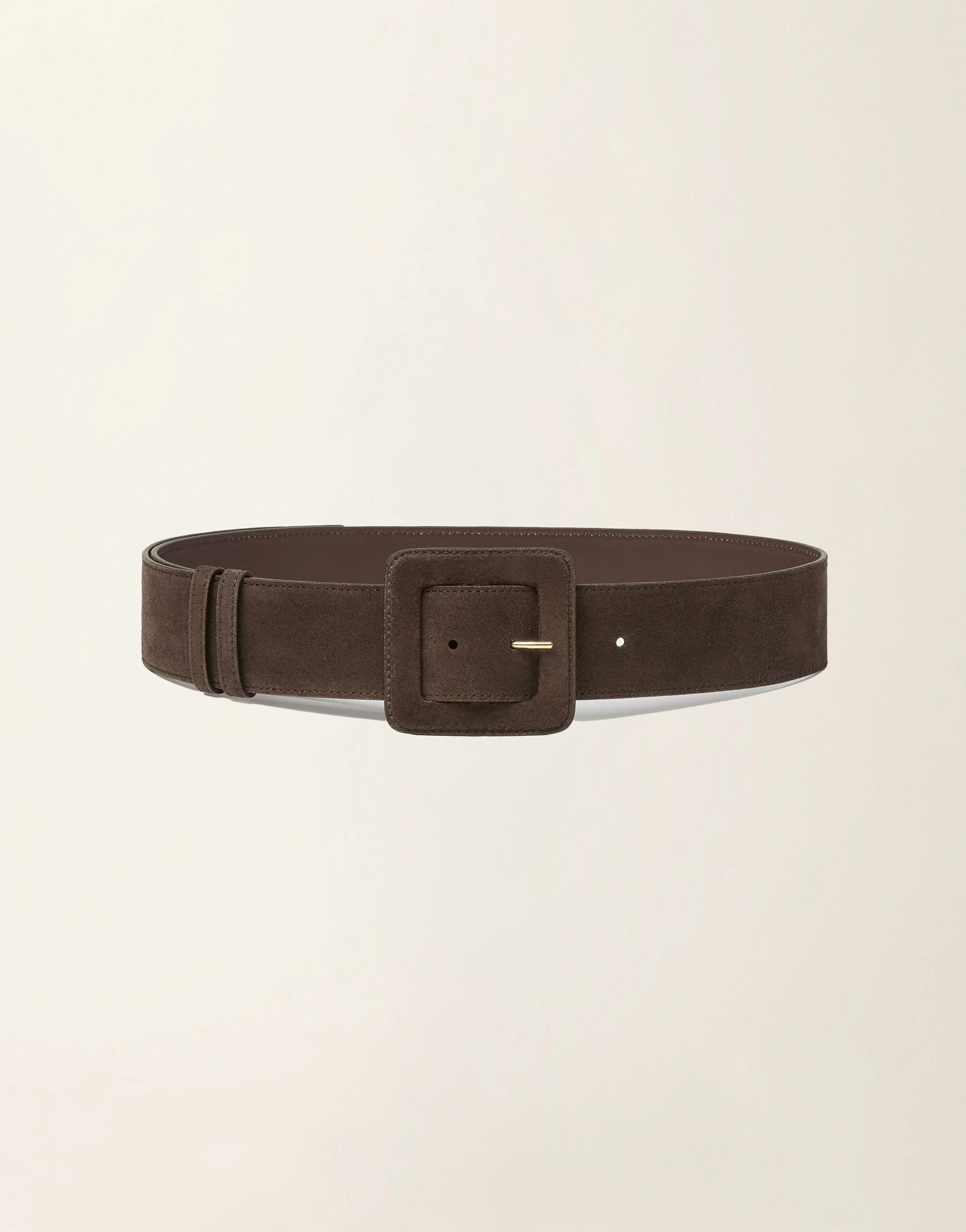 High-waisted suede belt - 1