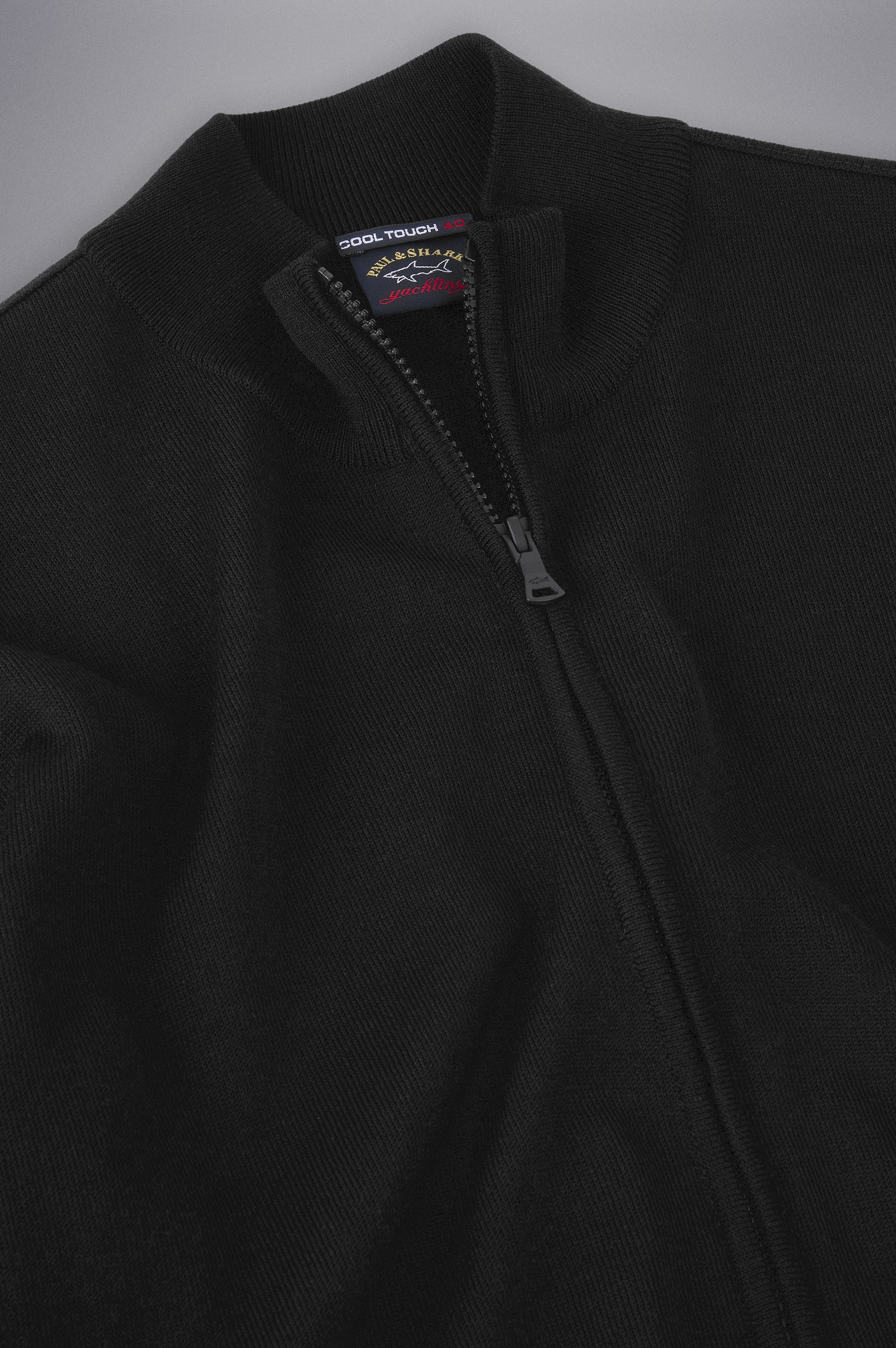 MERINO WOOL FULL ZIP SWEATER WITH ICONIC BADGE - 5