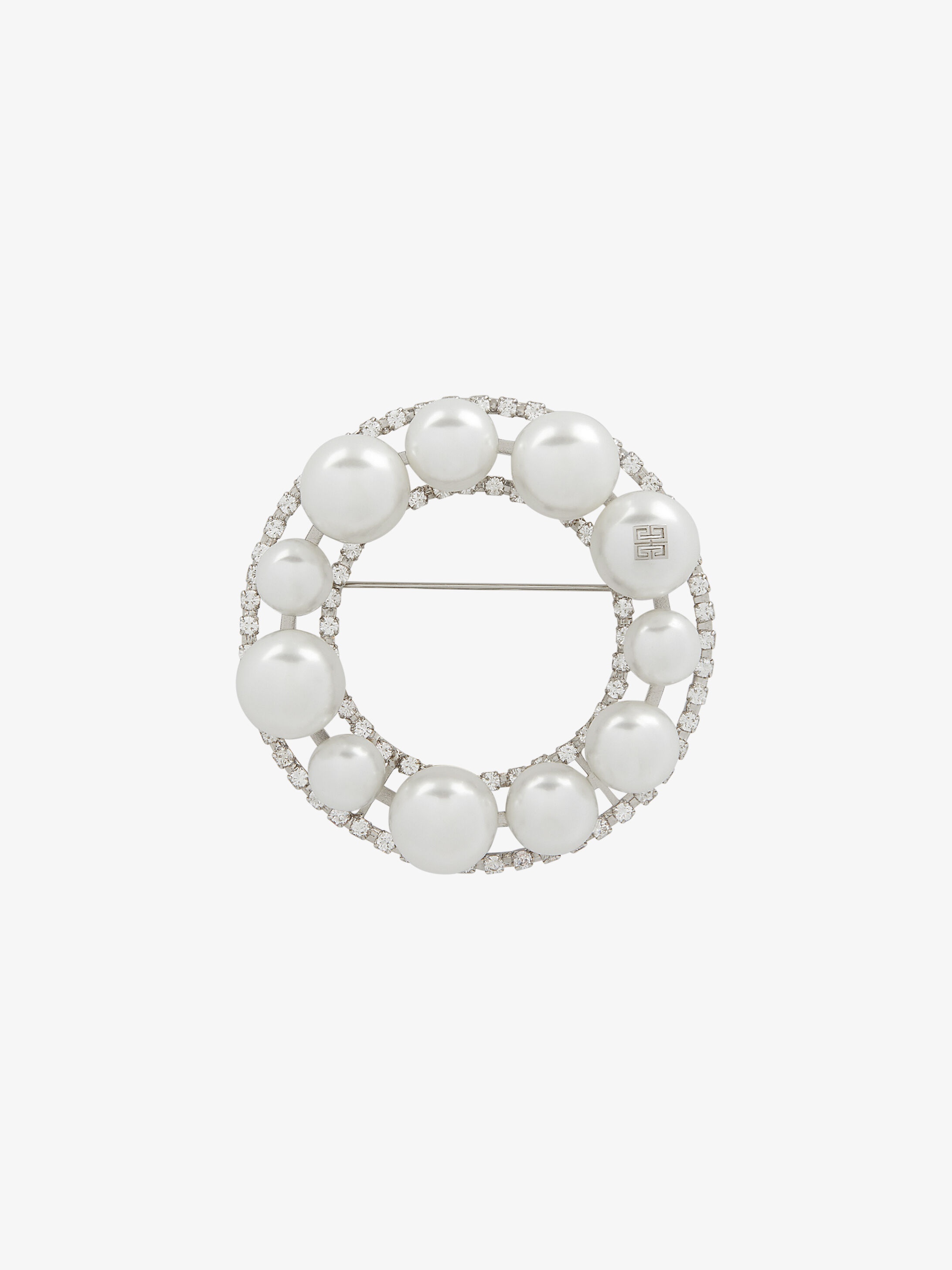 Ariana brooch in pearls and crystals - 6