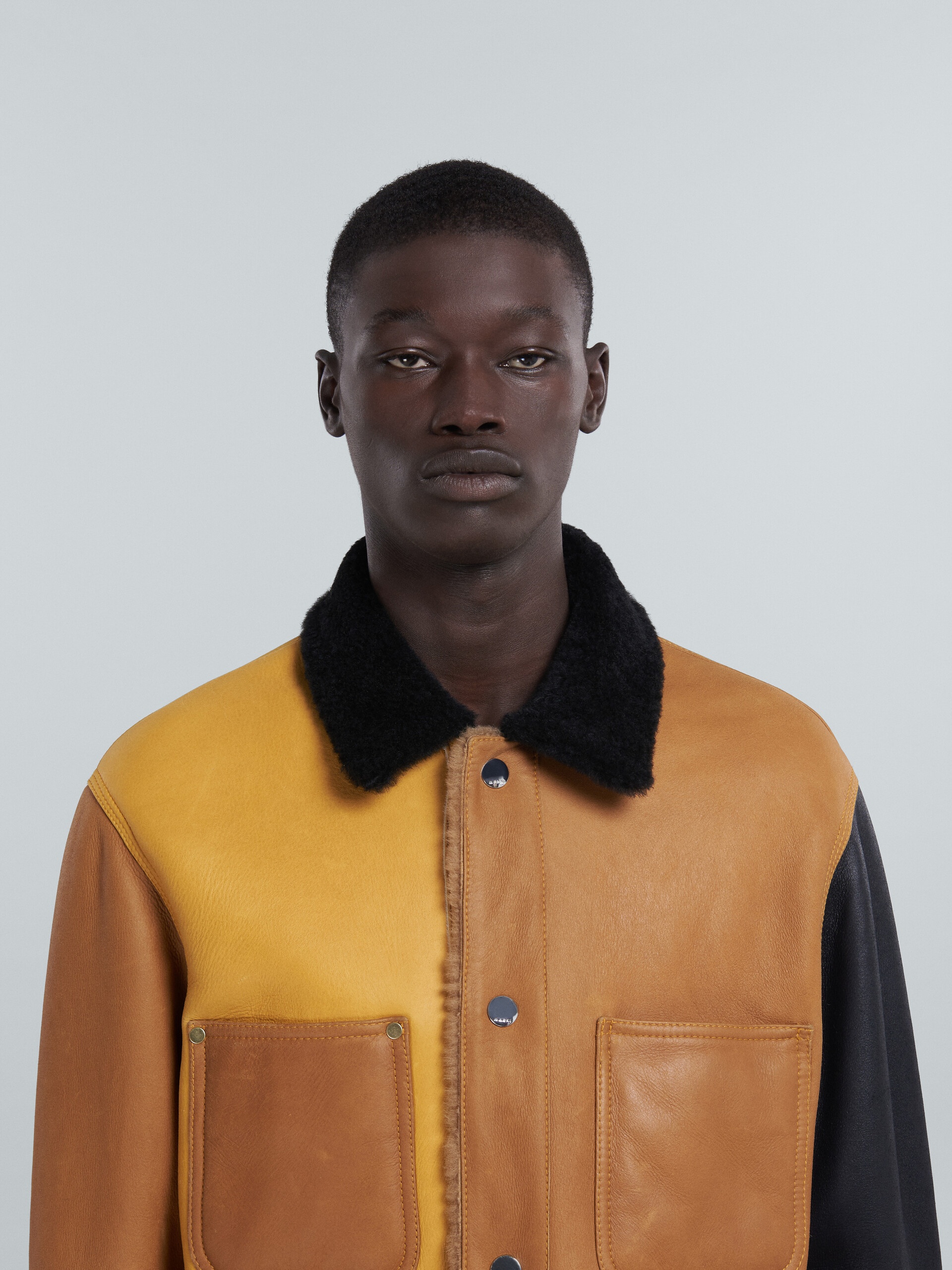 MARNI X CARHARTT WIP - SHEARLING REVERSIBLE JACKET - 4