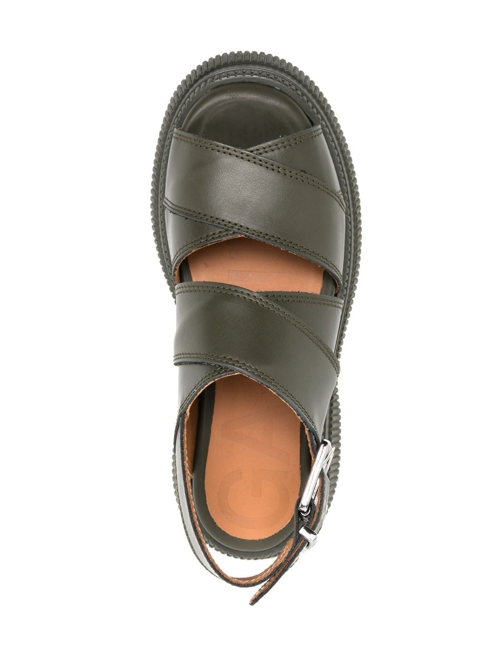 bucked flatform sandals - 4