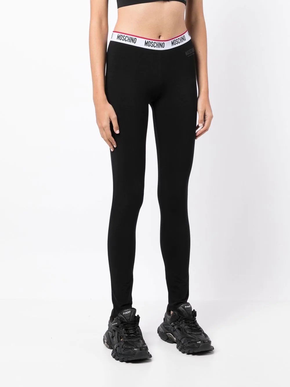 logo-waistband detail leggings - 3