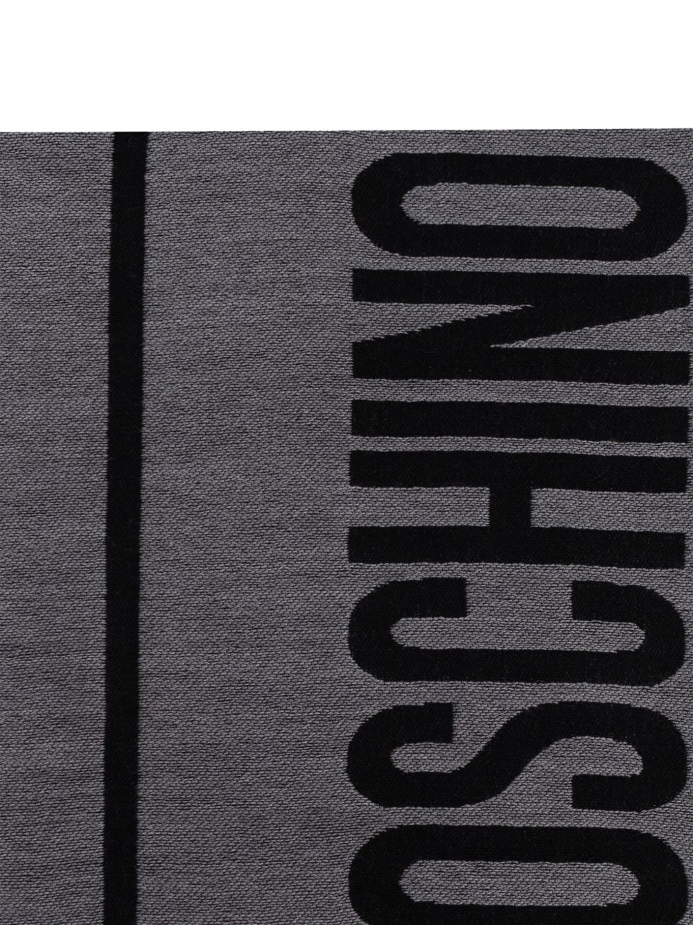 logo-detail wool scarf - 3