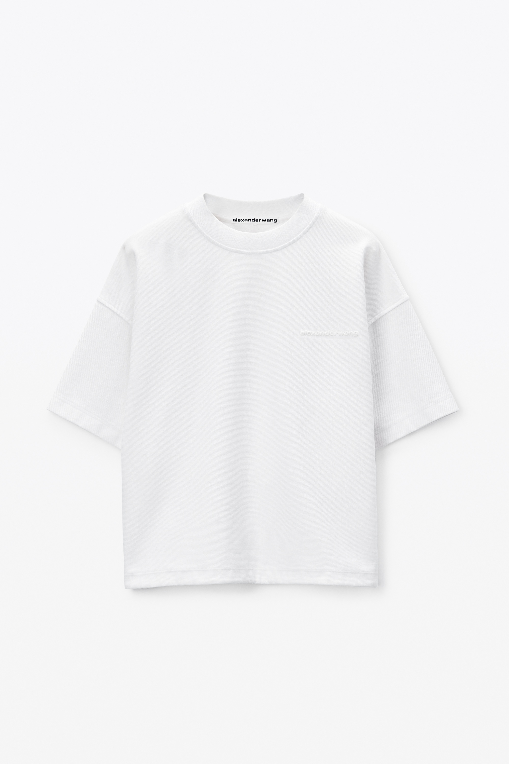 puffed logo oversize tee in cotton - 1