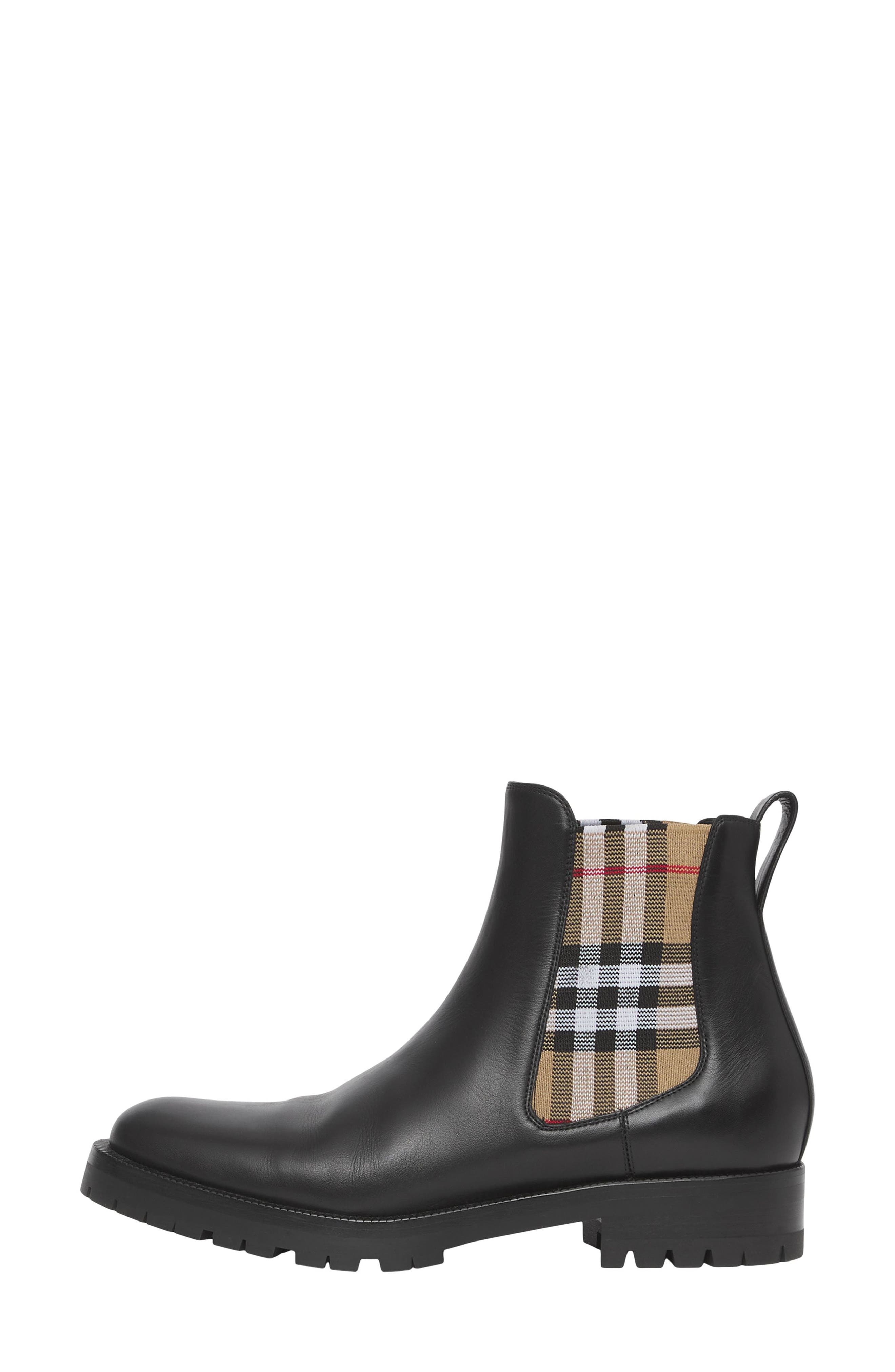 burberry Allostock Check Chelsea Boot in Black at Nordstrom - 7