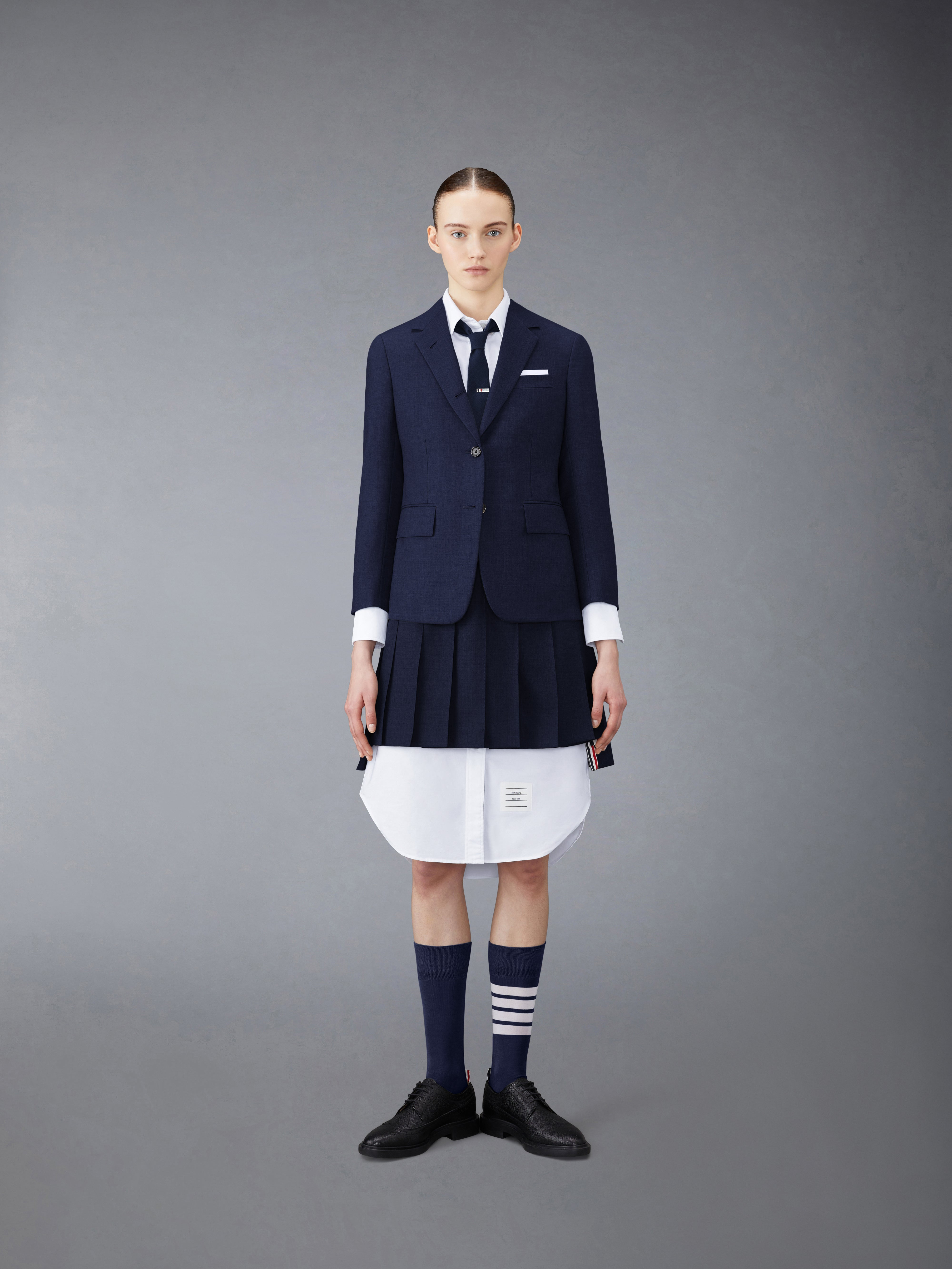 dropped back mini pleated skirt - 4