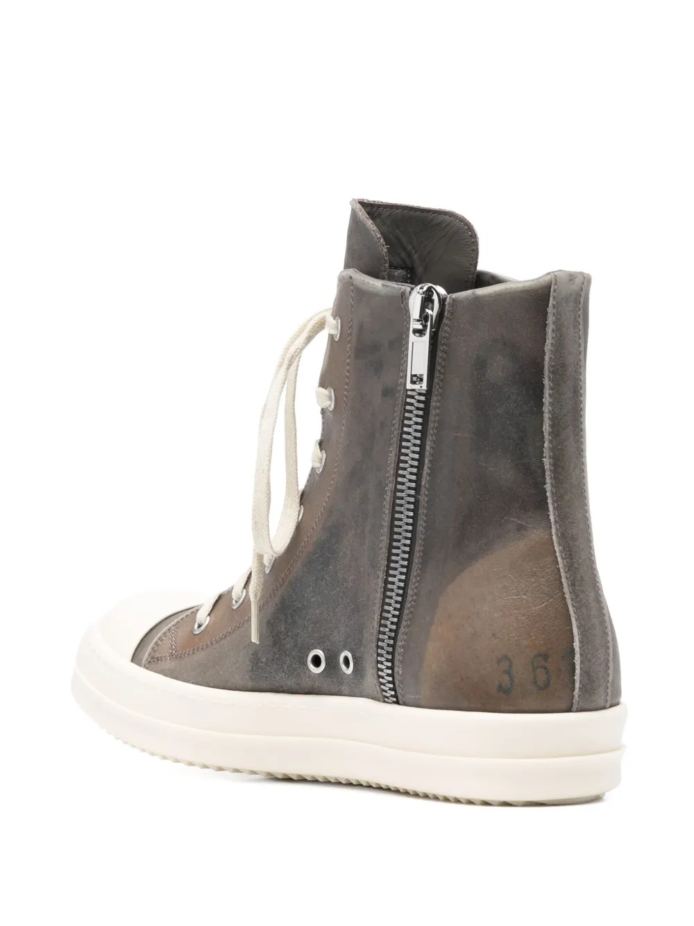 RICK OWENS - Men Transparent Leather Sneakers - 3