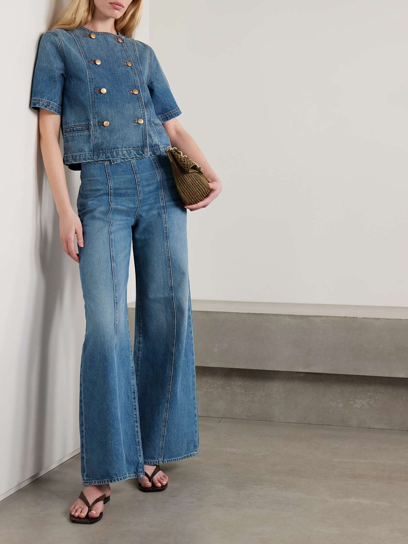 ULLA JOHNSON Serge double-breasted denim jacket Mid denim outlook