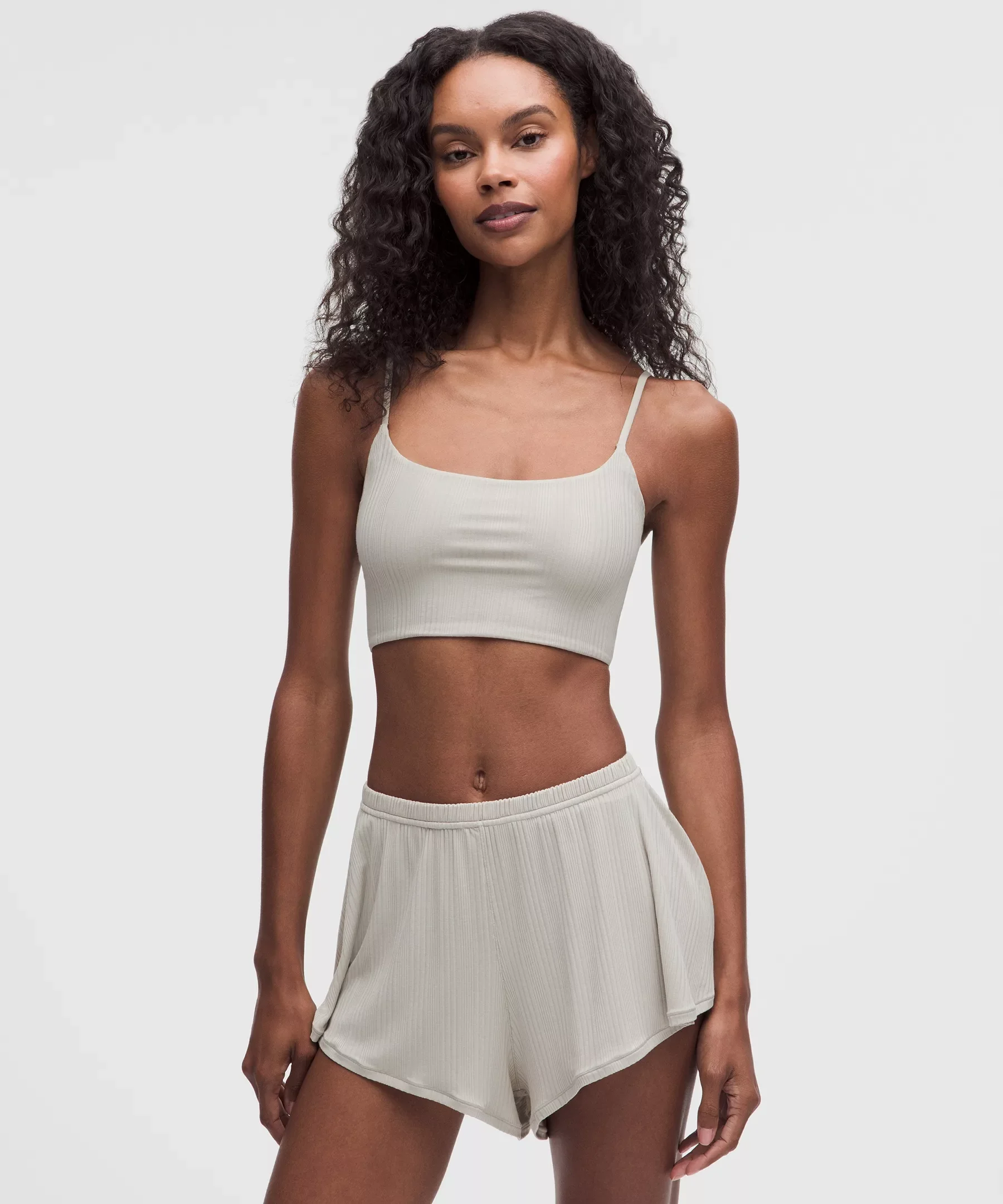 UnderEase Cami Strap Ribbed Longline Bralette A–C Cups - 1
