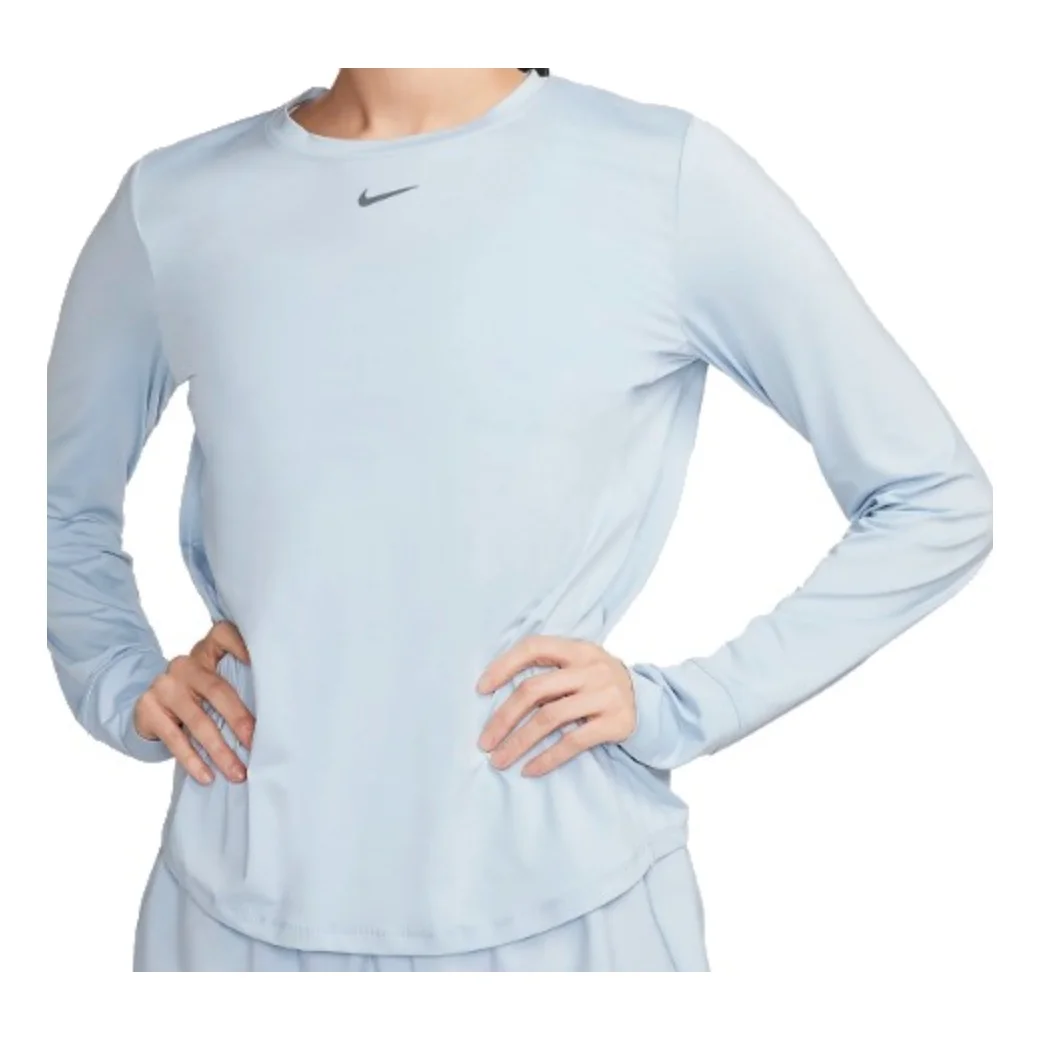 (WMNS) Nike One Classic Dry Fit Long Sleeve Top 'Light Armory Blue' FN2802-440 - 1
