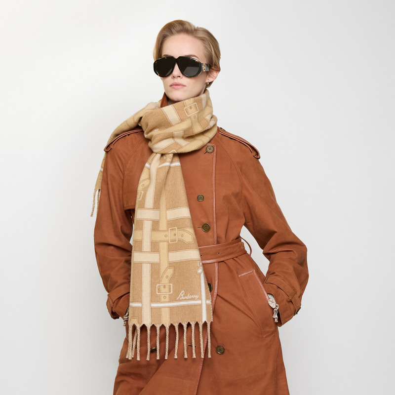 Belt Check Cashmere Scarf 5