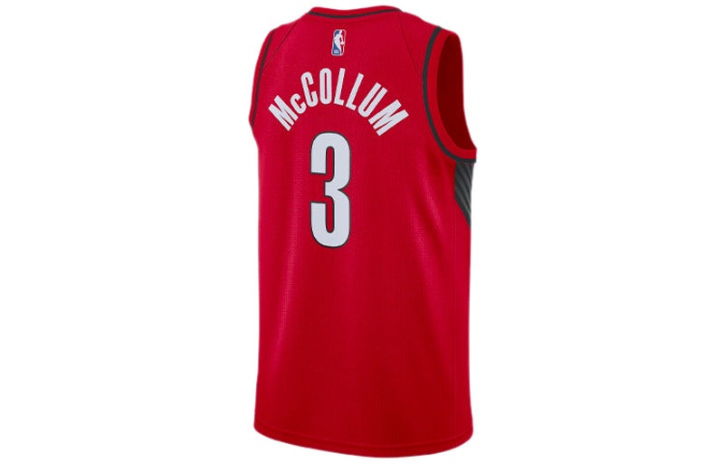 Jordan Air Jordan NBA Basketball Jersey SW Fan Edition 2020 Season Blazers McCollum No. 3 Large Red CV9492- outlook