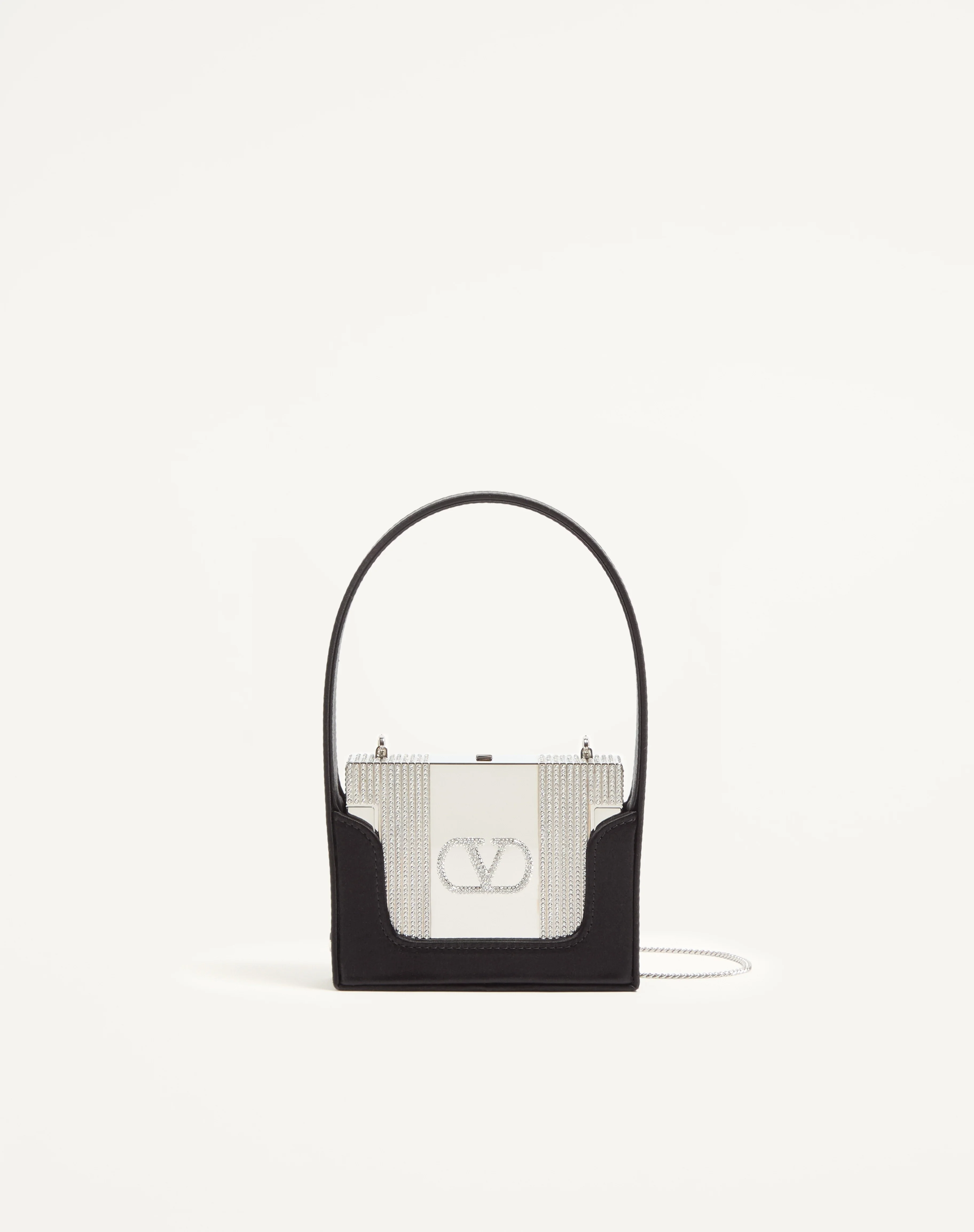 VALENTINO GARAVANI MINAUMORPHE MINAUDIÈRE IN METAL WITH SWAROVSKI® CRYSTALS AND SATIN CASE - 1