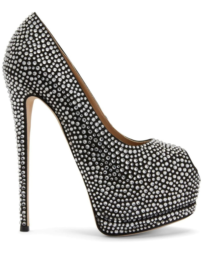 Sharon 140mm rhinestone-embellished heels 1