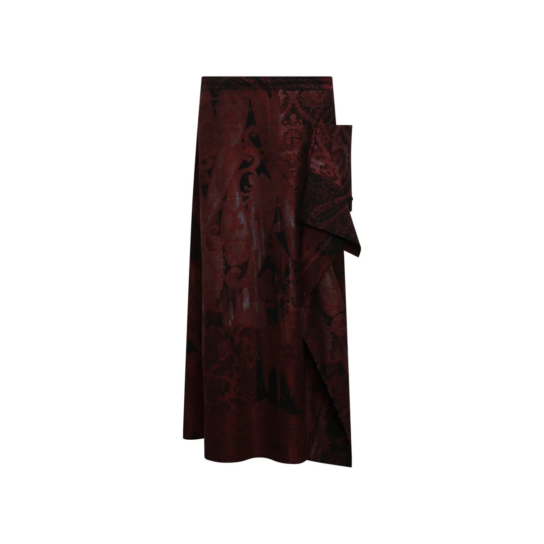 Drape Midi Skirt - 1