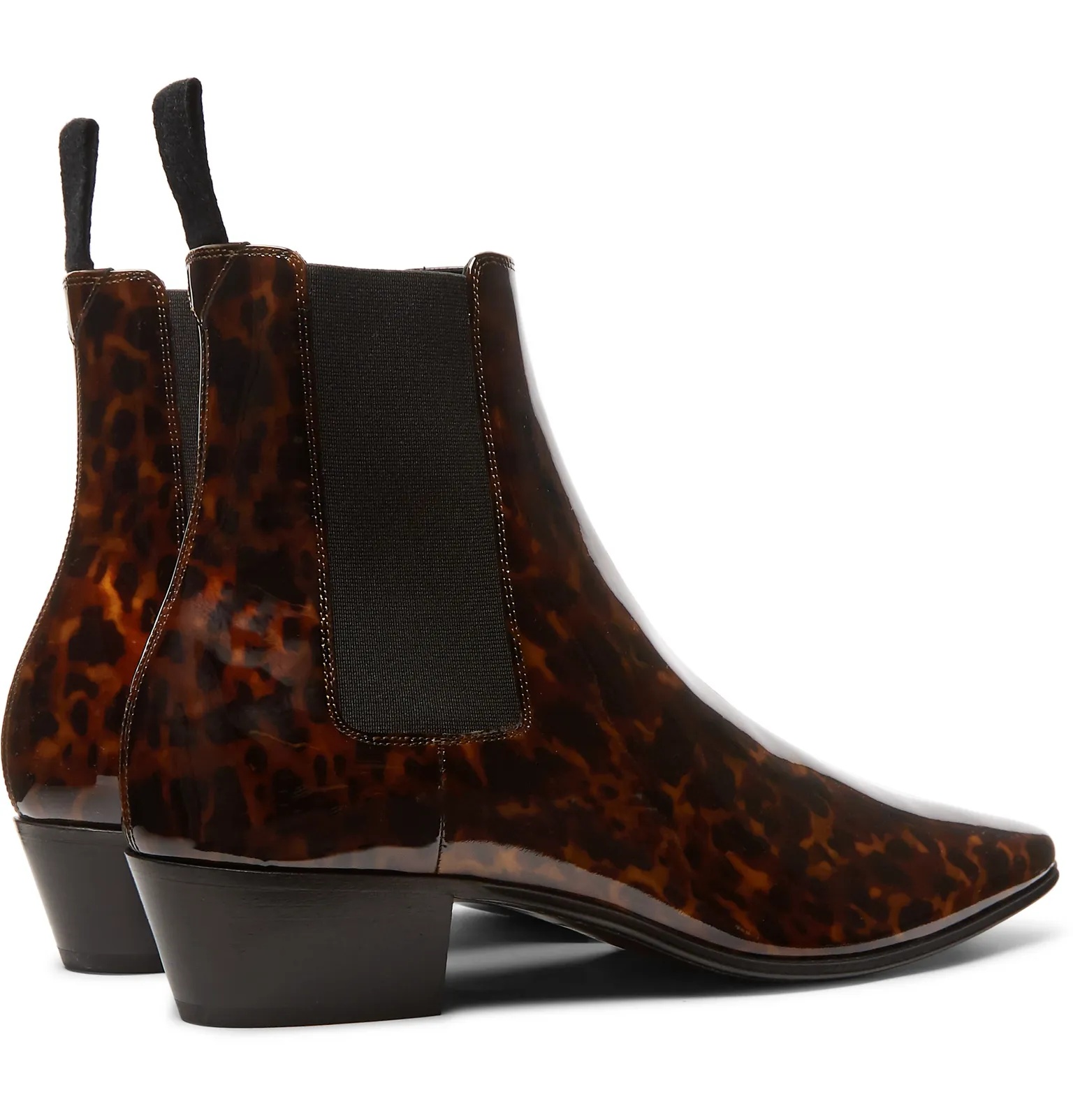 Dylan Tortoiseshell-Effect Patent-Leather Chelsea Boots - 6