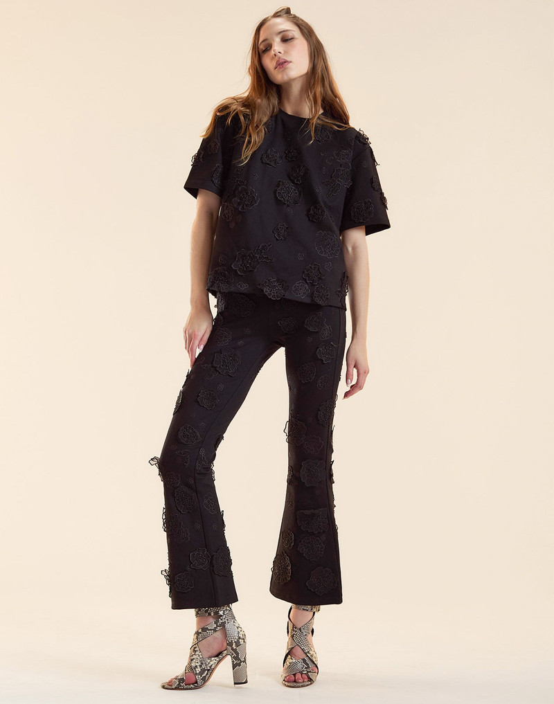 CYNTHIA ROWLEY Pop Floral Applique Pant outlook