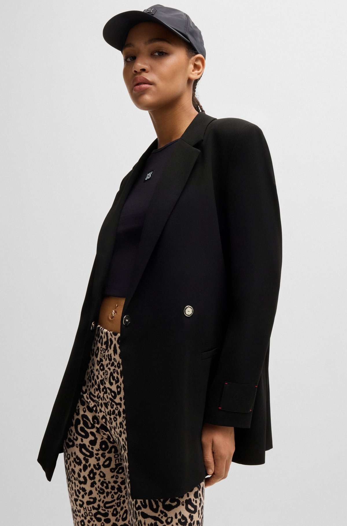 RELAXED-FIT LONG-LENGTH JACKET WITH WRAP FRONT - 6