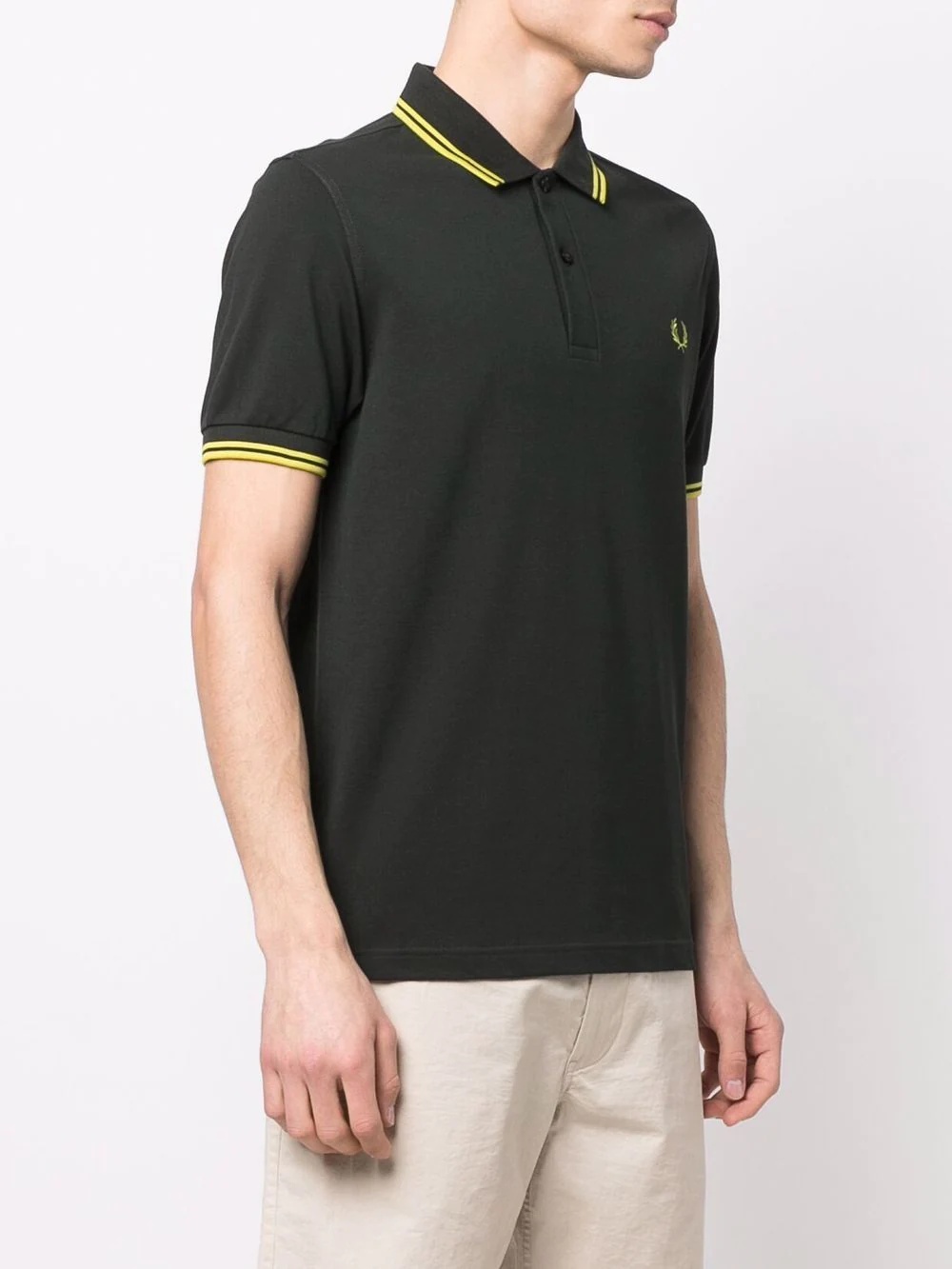 embroidered-logo polo shirt - 3