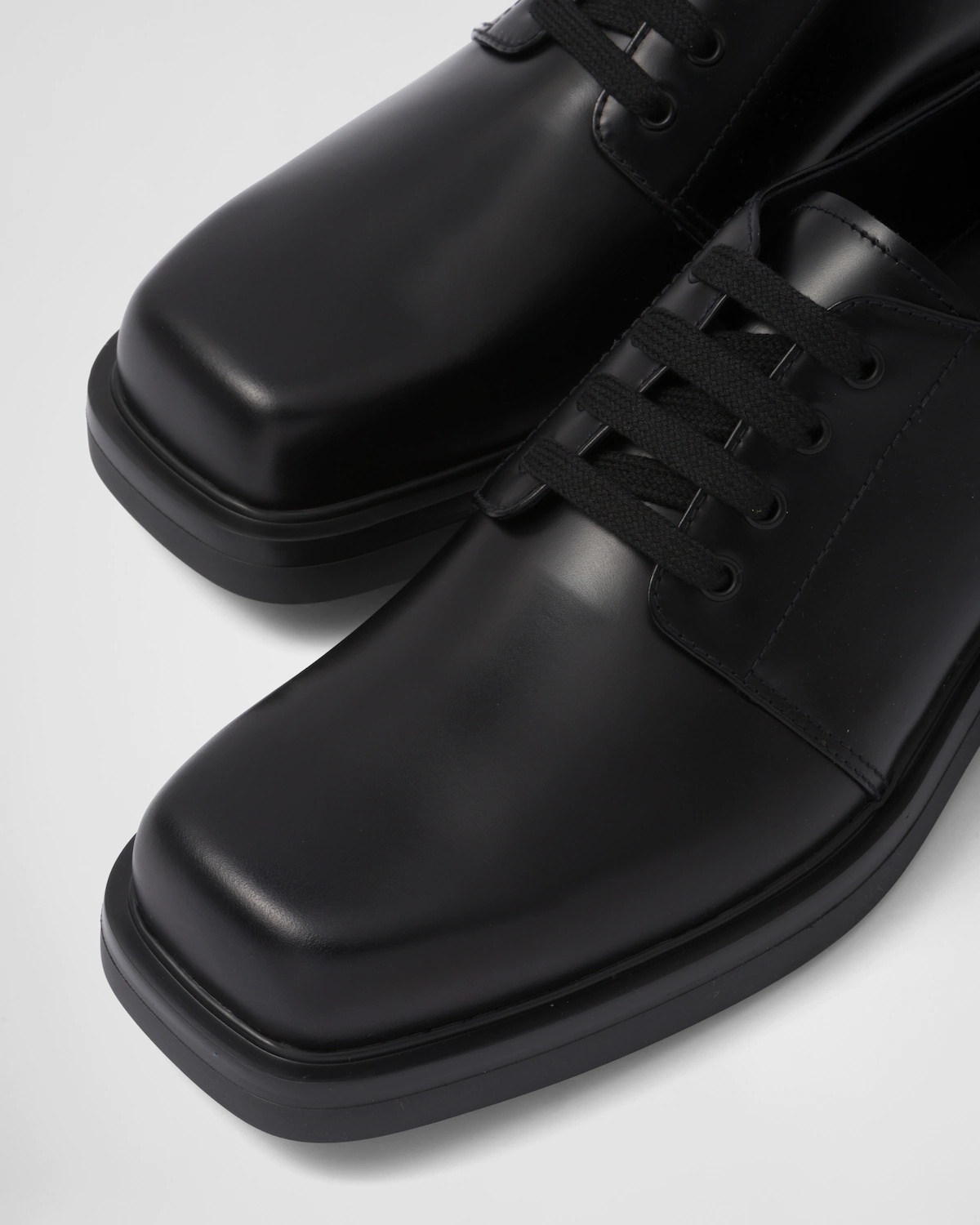 Brushed leather Derby shoes - 7
