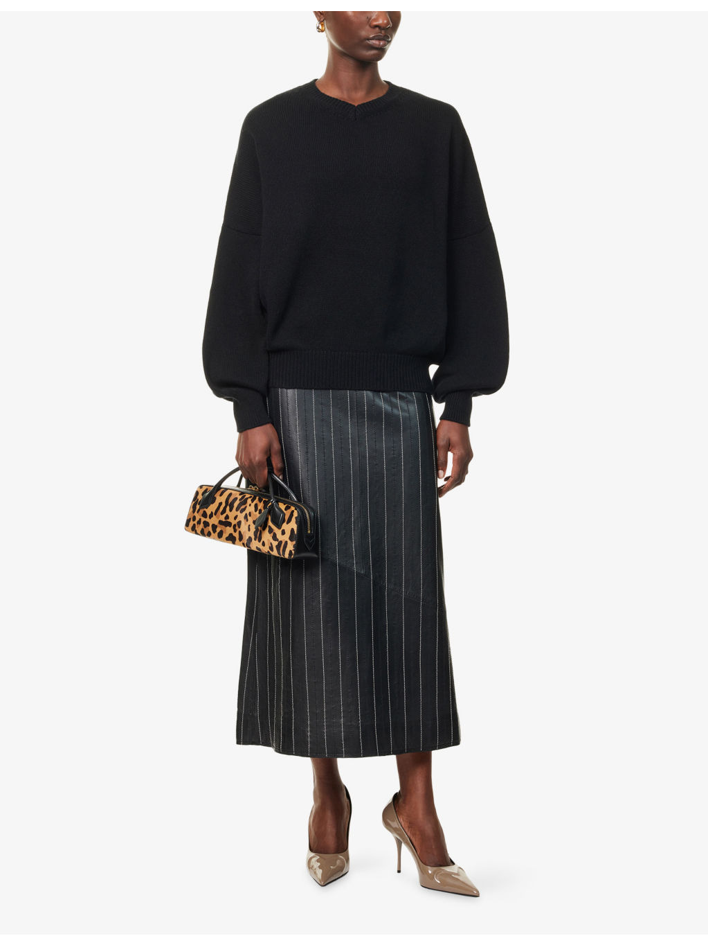 Wolfe V-Neck Cashmere Jumper - 2