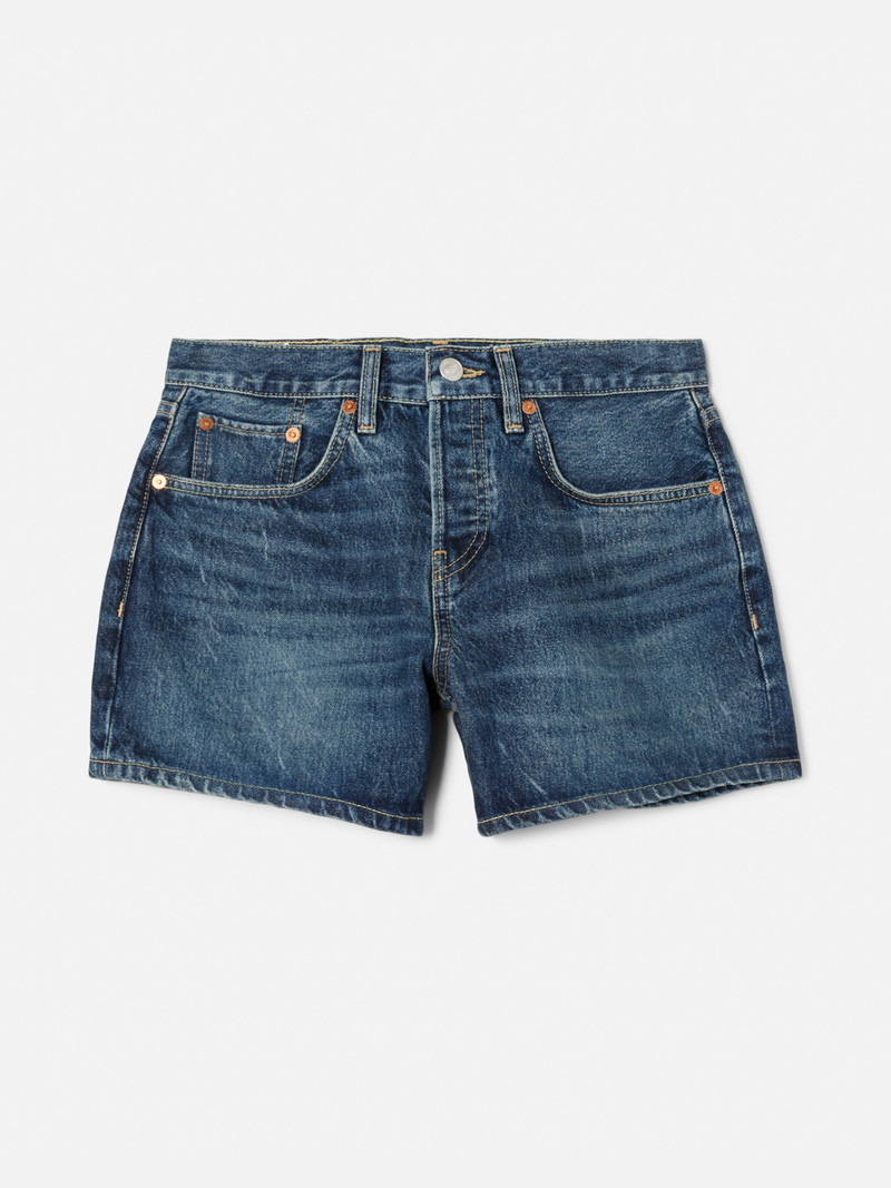 Mid Rise Boy Short - Whiskey Indigo 1