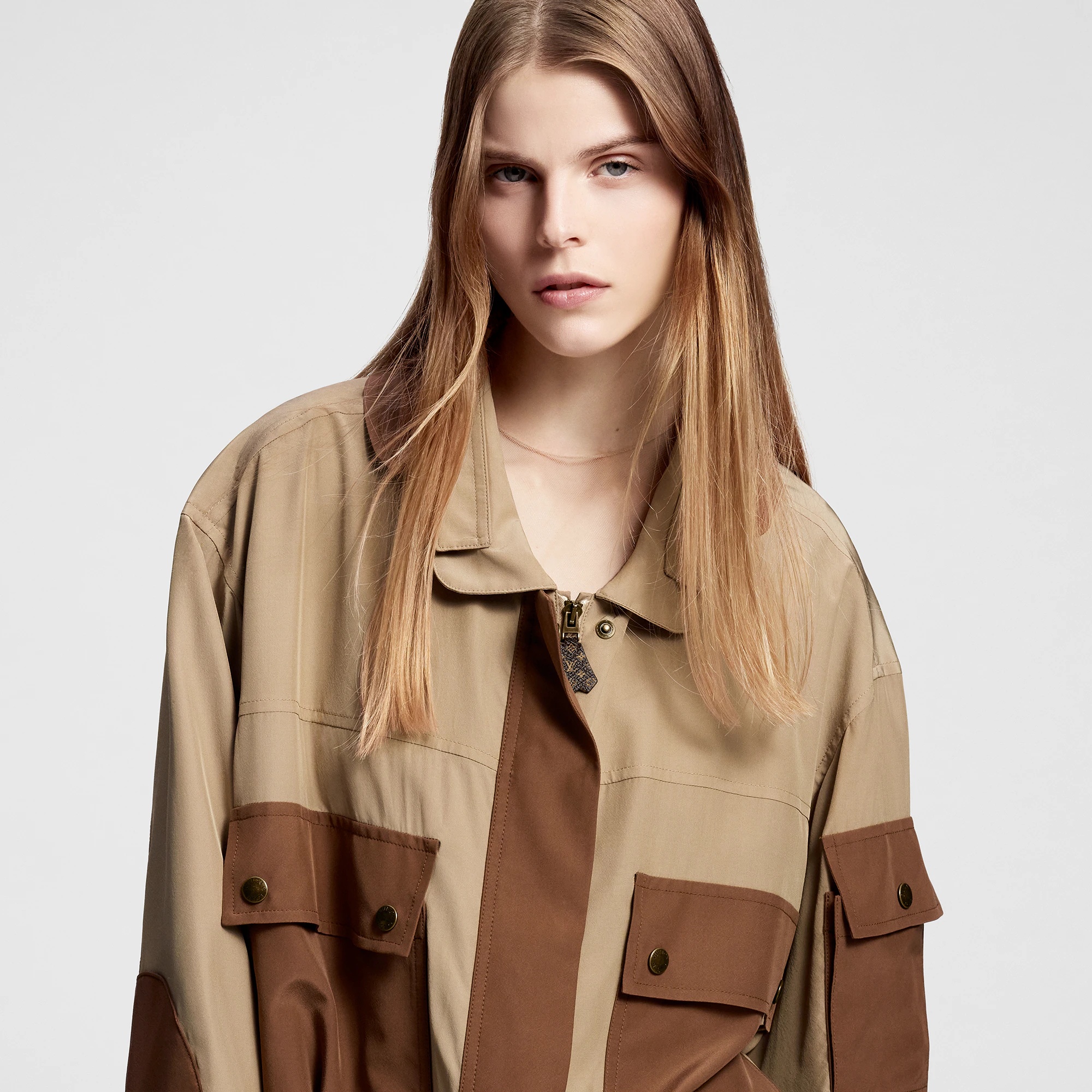 Color-Blocked Cargo Coat - 2