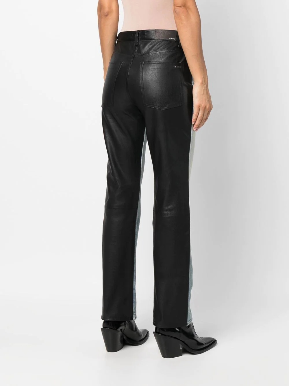 panelled straight-leg trousers - 4